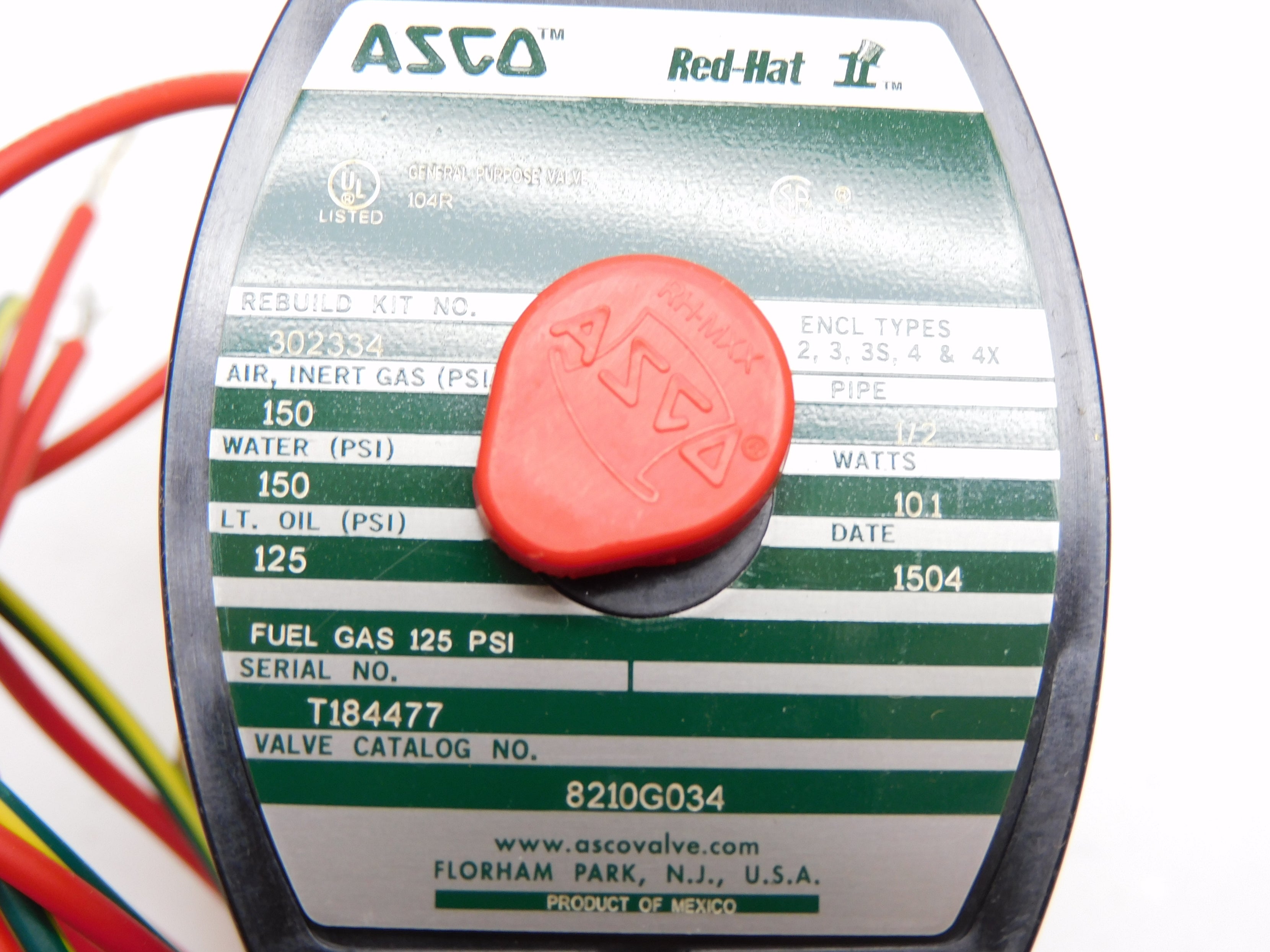 ASCO 8210G034 110/120V 125-150PSI 1/2" NSMP