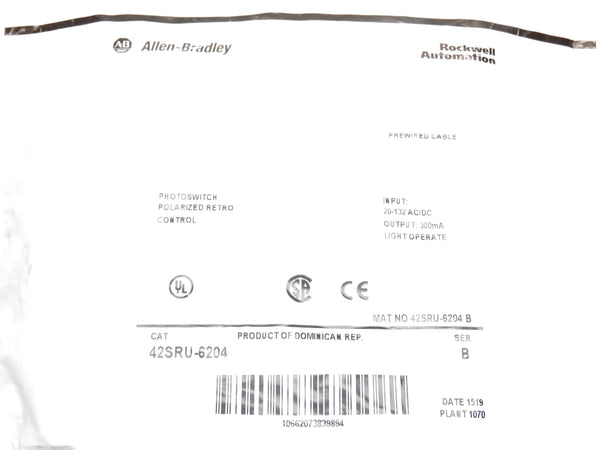 ALLEN BRADLEY 42SRU-6204 SER. B 20-132VAC/DC NSMP