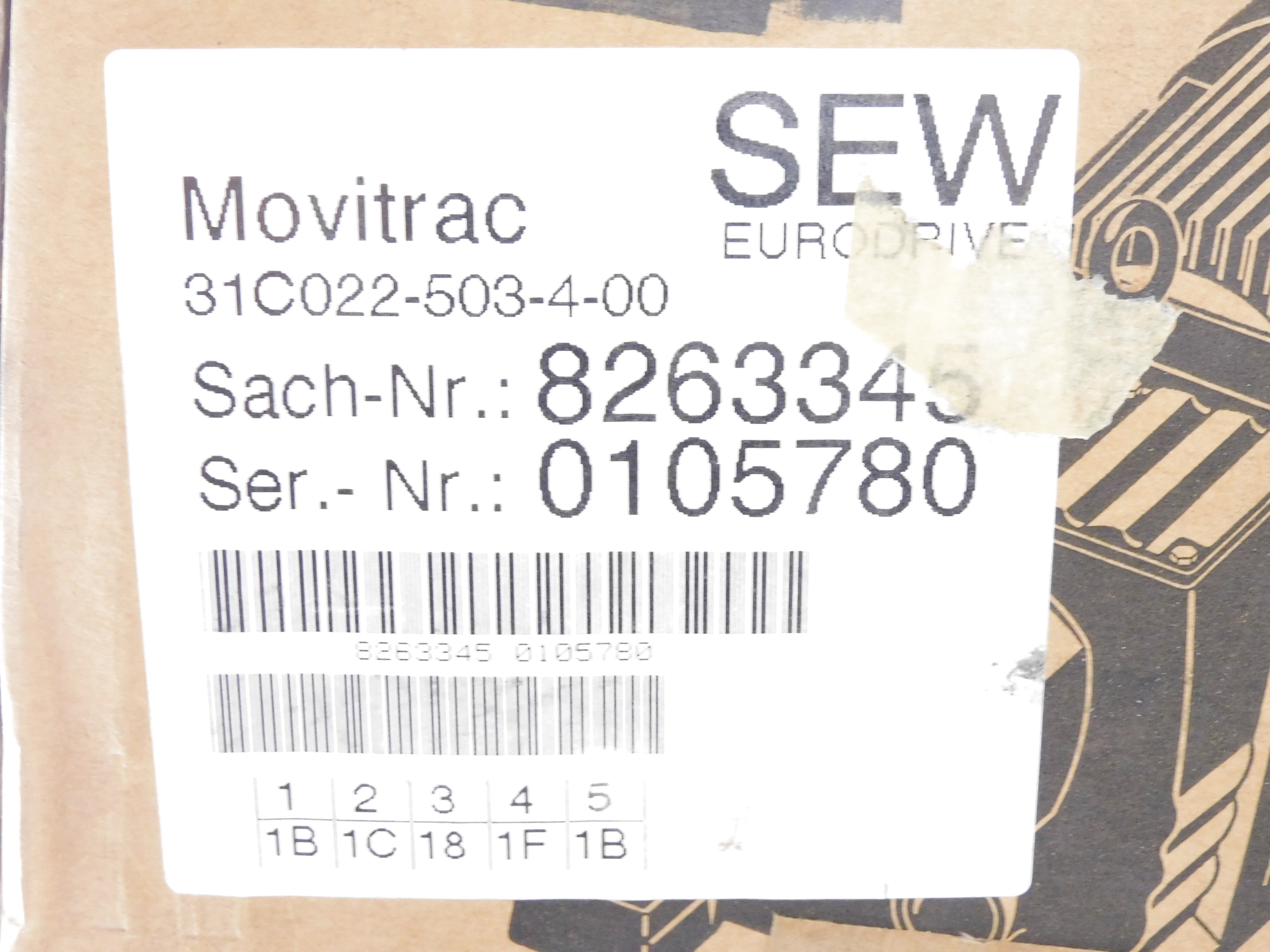 SEW EURODRIVE 31C022-503-4-00 380-500VAC 5.0A NSMP