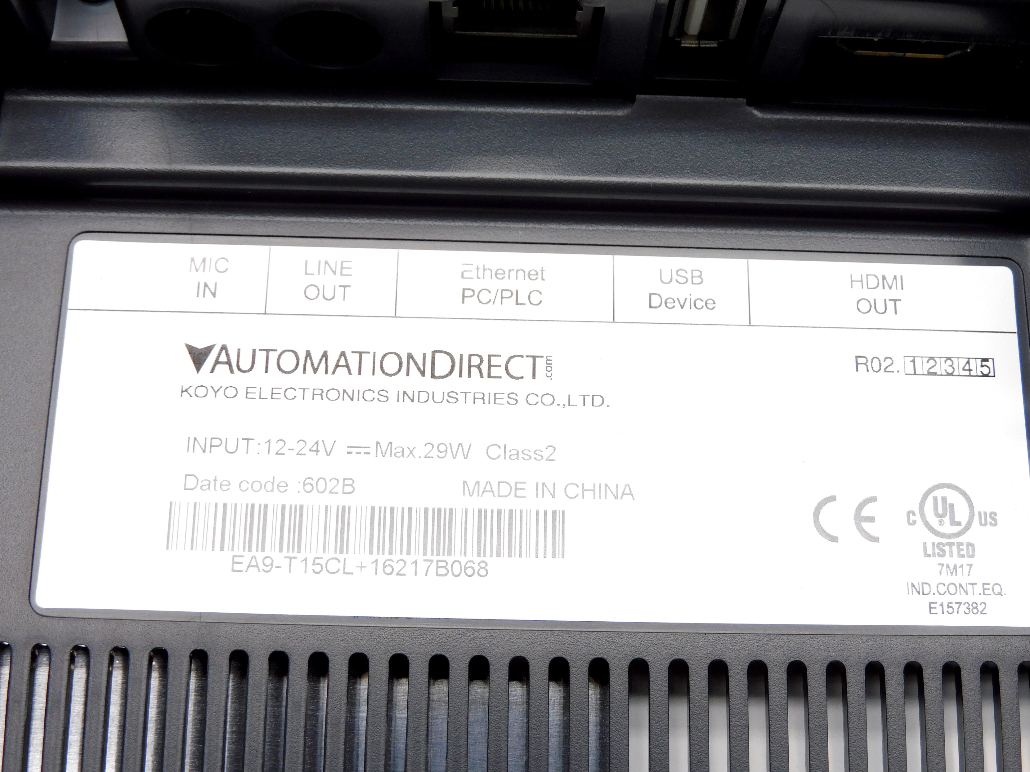 AUTOMATION DIRECT EA9-T15CL EA9-T15CL+22905B066 12-24V NSMP