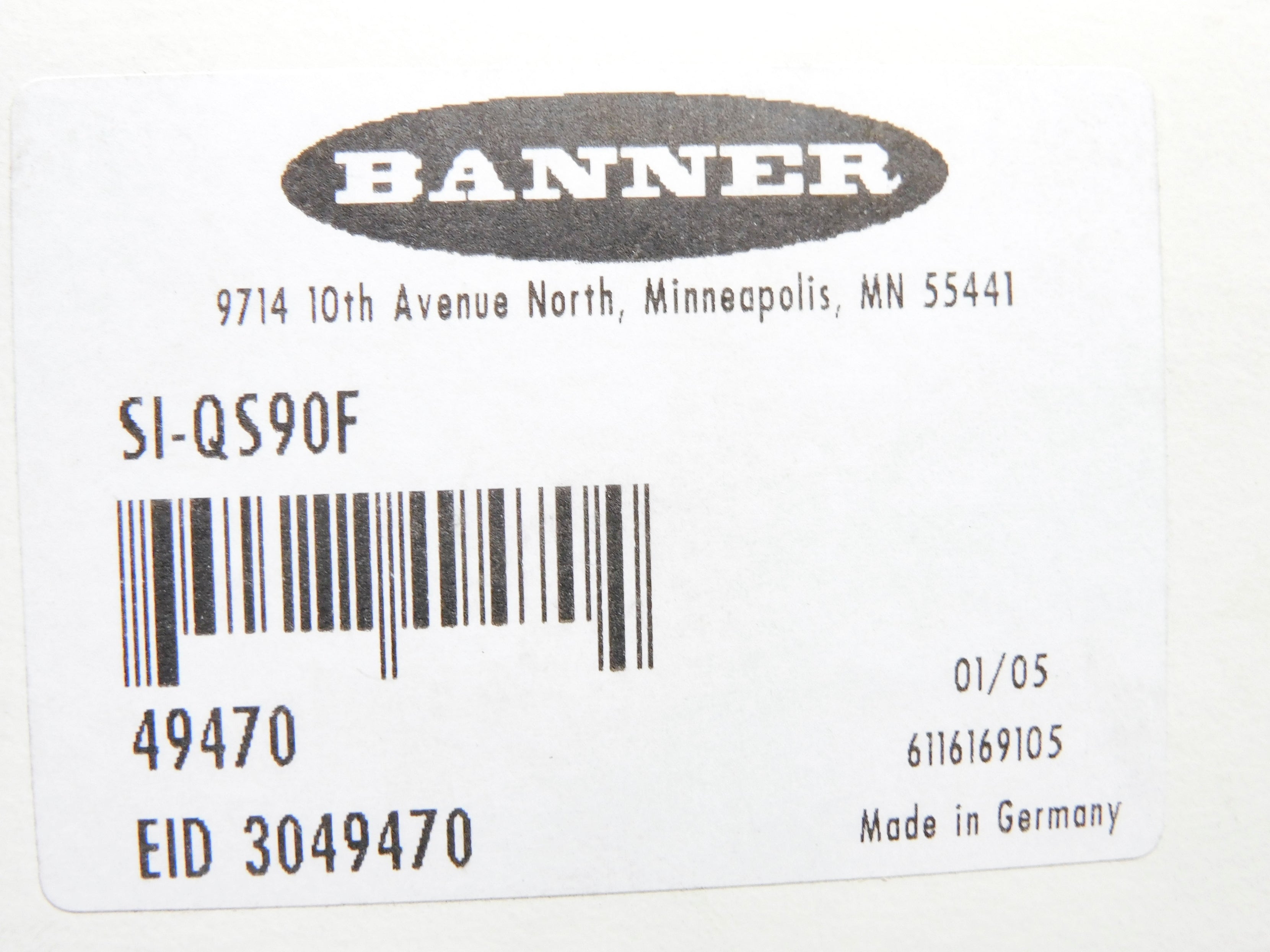 BANNER ENGINEERING SI-QS90F 49470 400VAC 6A NSMP