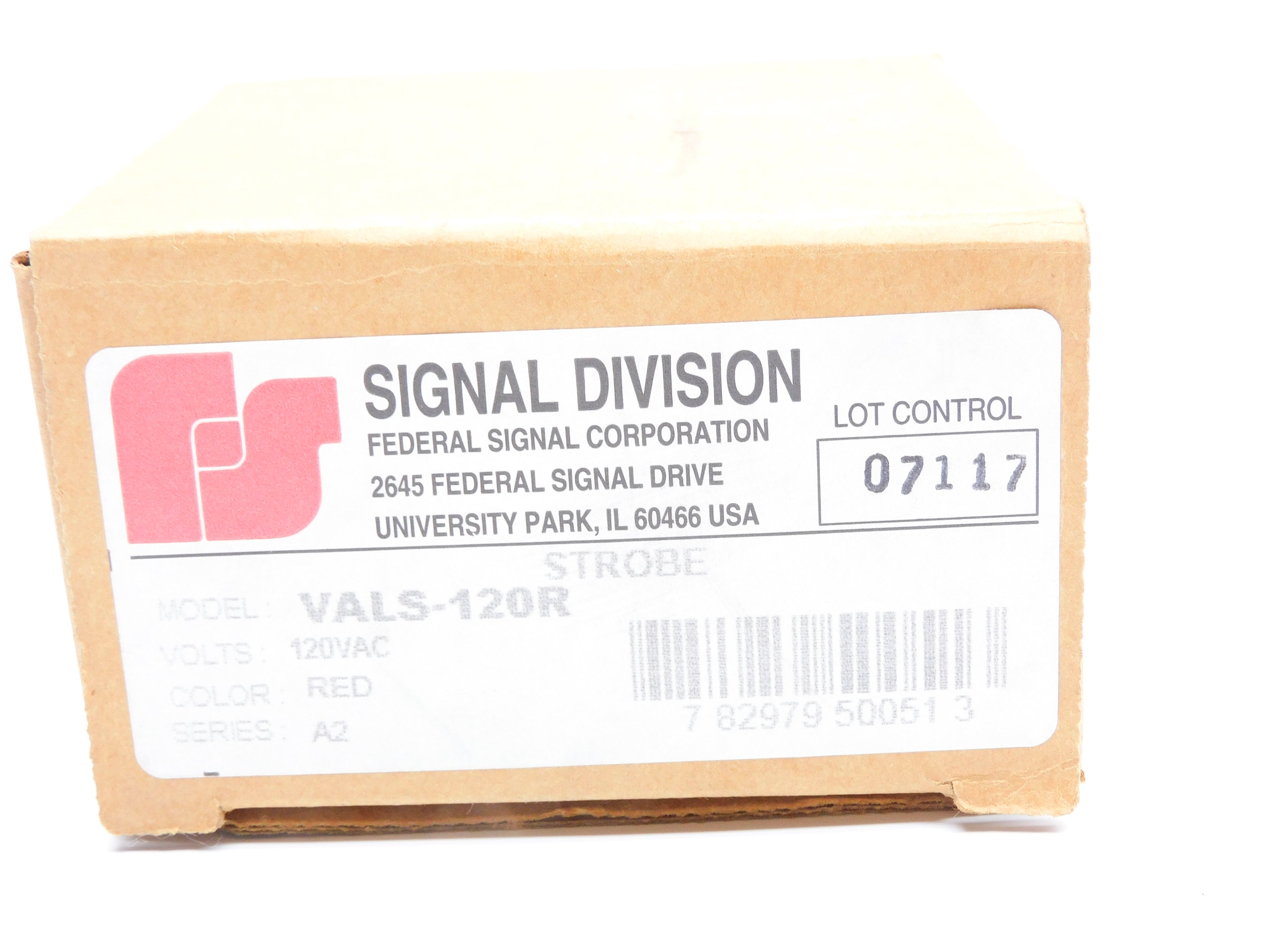FEDERAL SIGNAL VALS-120R SER. A2 120VAC 0.6A NSMP