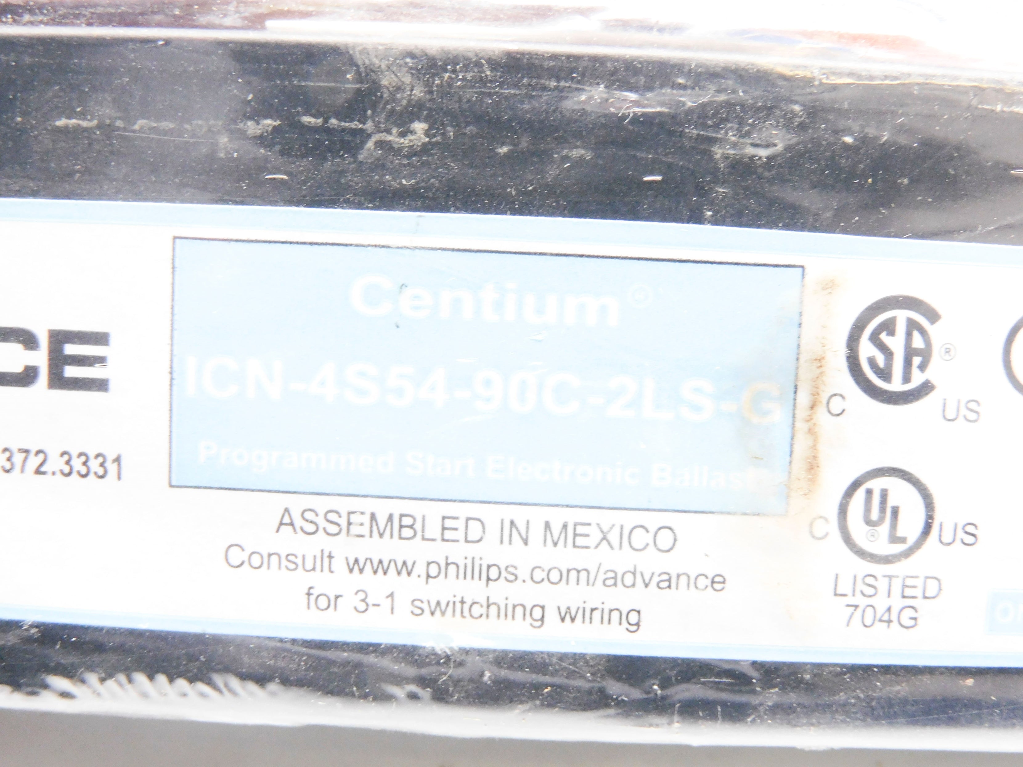 ADVANCE ICN-4S54-90C-2LS-G 120-277V 1.95A/0.85A NSMP