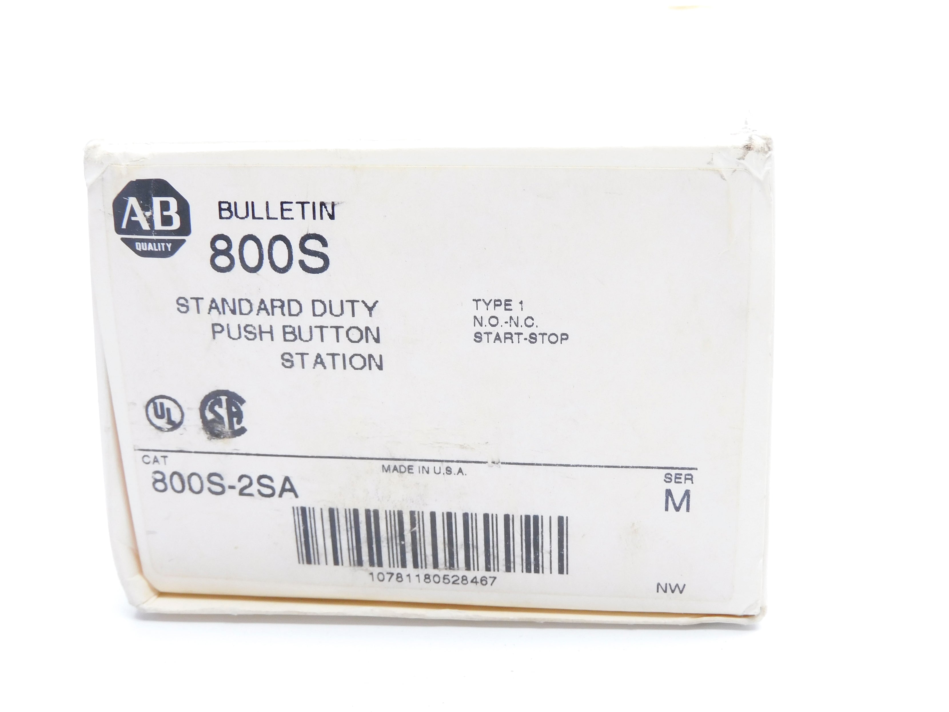 ALLEN BRADLEY 800S-2SA SER. M 600VAC (WH) NSMP