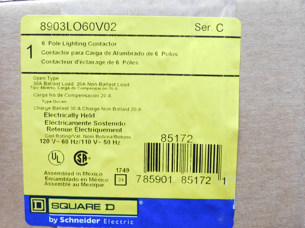 SQUARE D 8903LO60V02 SER. C 120/110V 30A NSFS