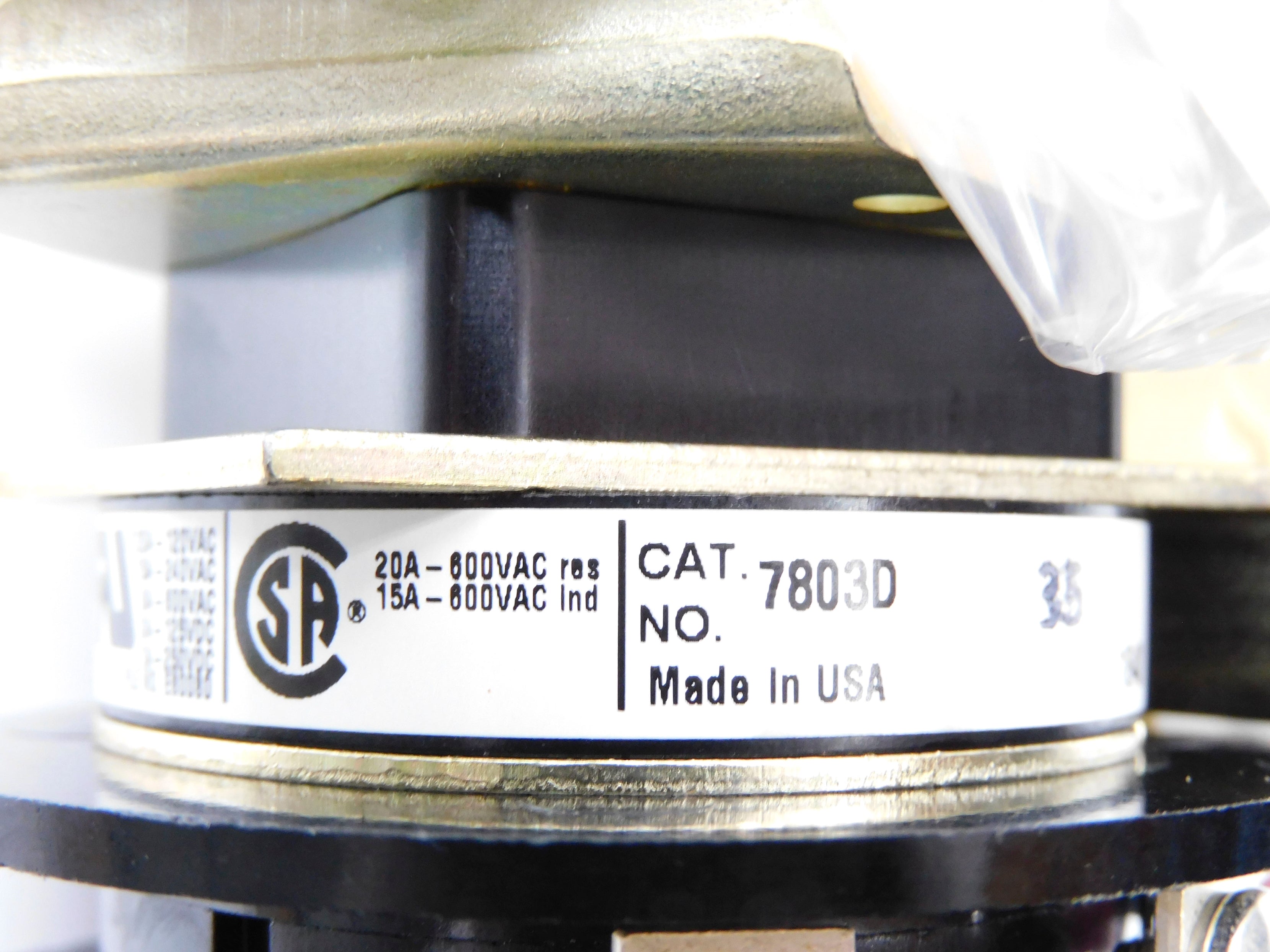 ELECTROSWITCH 7803D 125VDC 20A NSMP