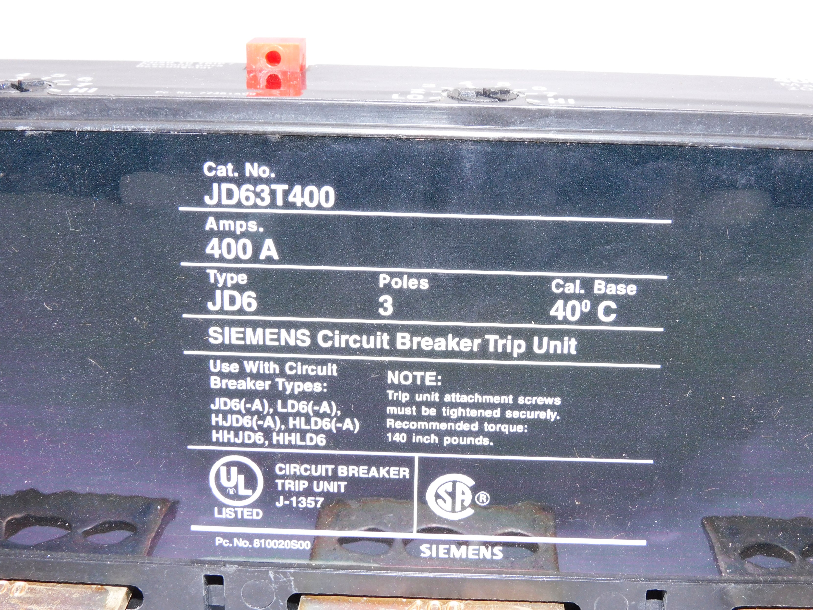 SIEMENS JD63T400 NSNP