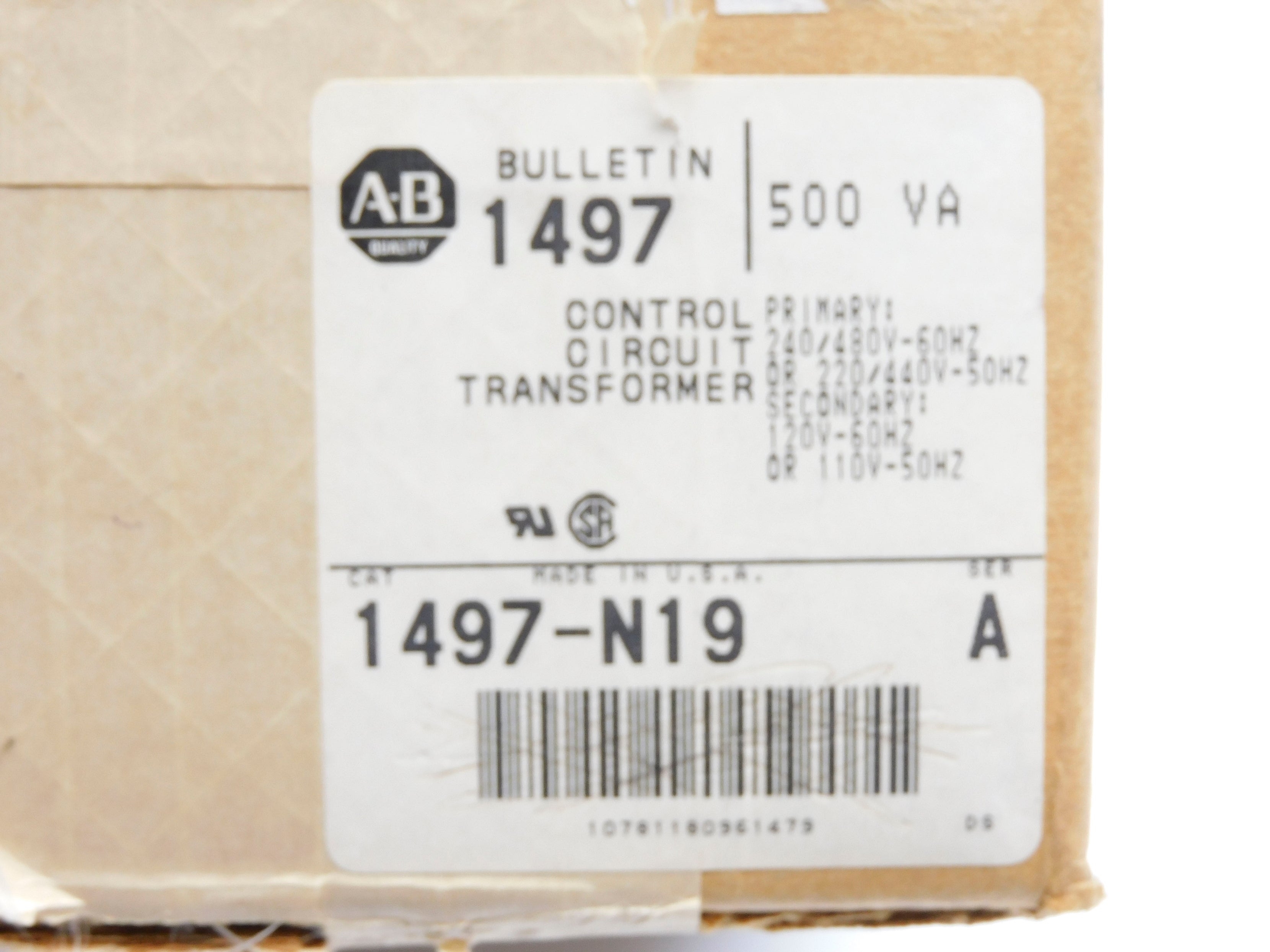 ALLEN BRADLEY 1497-N19 SER. A (BR/WH) NSMP