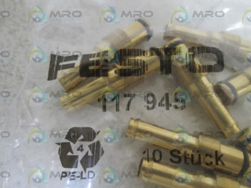 LOT OF 10 FESTO TERMINAL PLUG 117945 NSMP