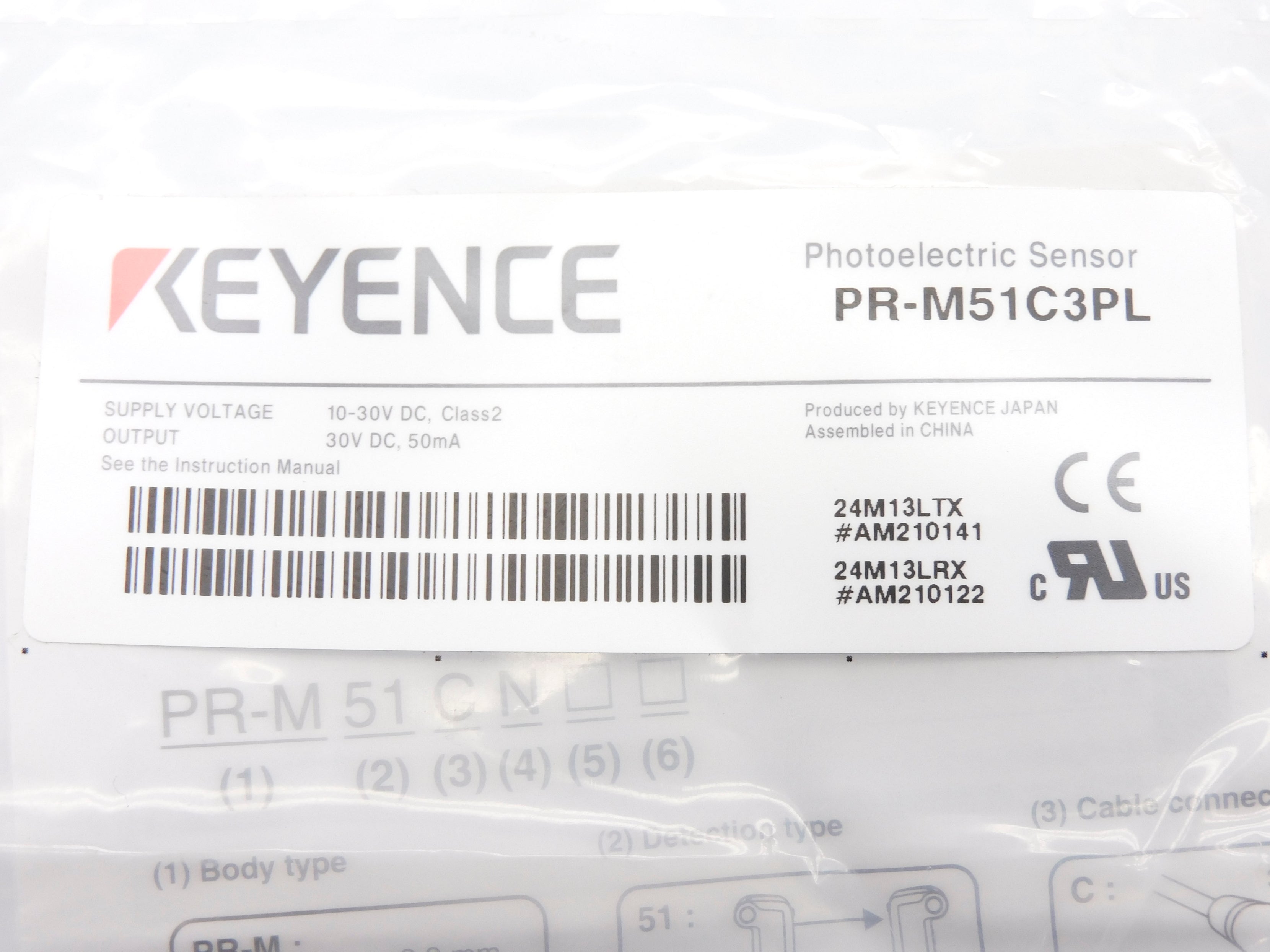 KEYENCE PR-M51C3PL 10-30VDC NSMP