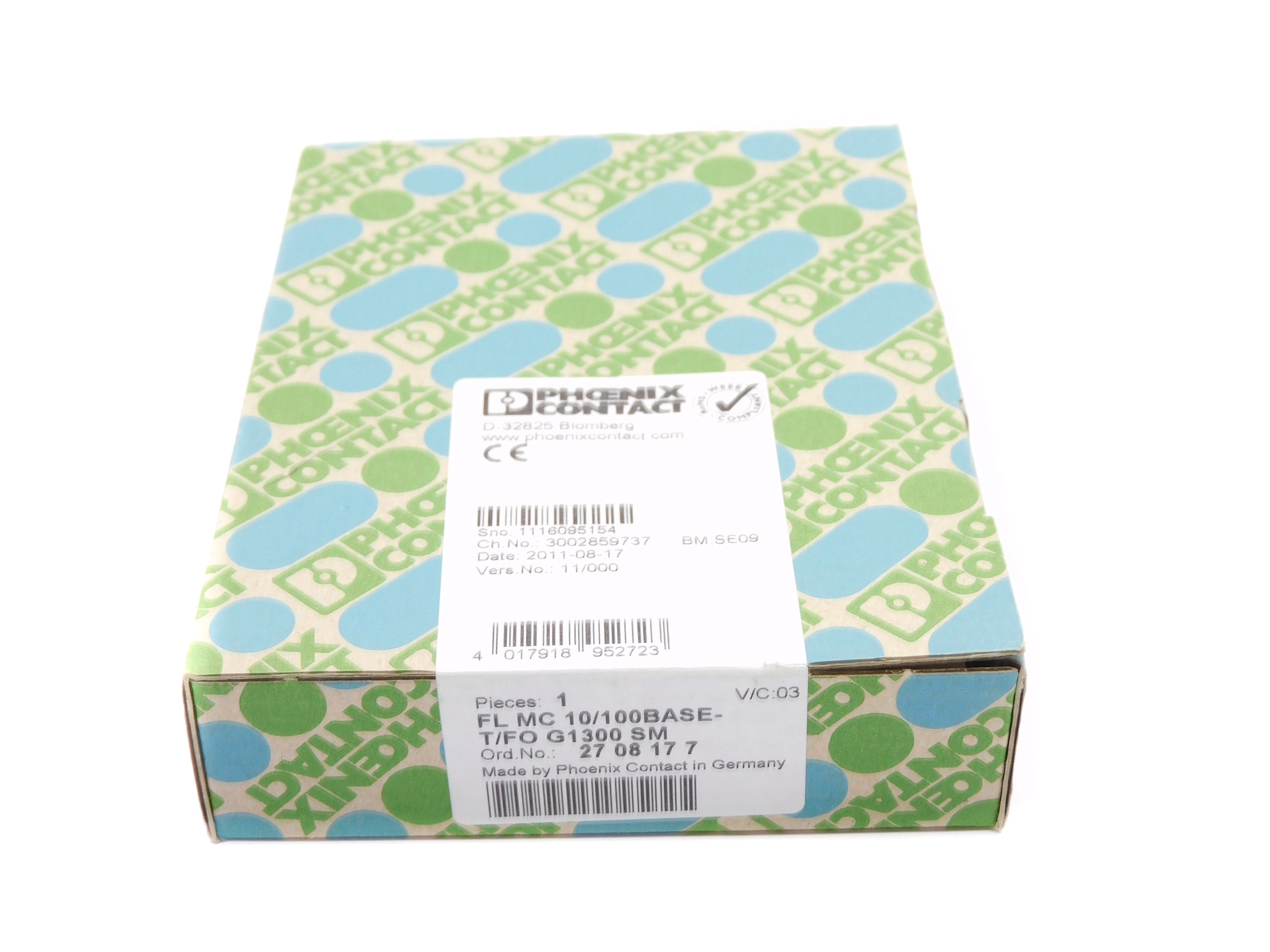 PHOENIX CONTACT FL-MC-10/100BASE-T/FO-G1300-SM NSFS