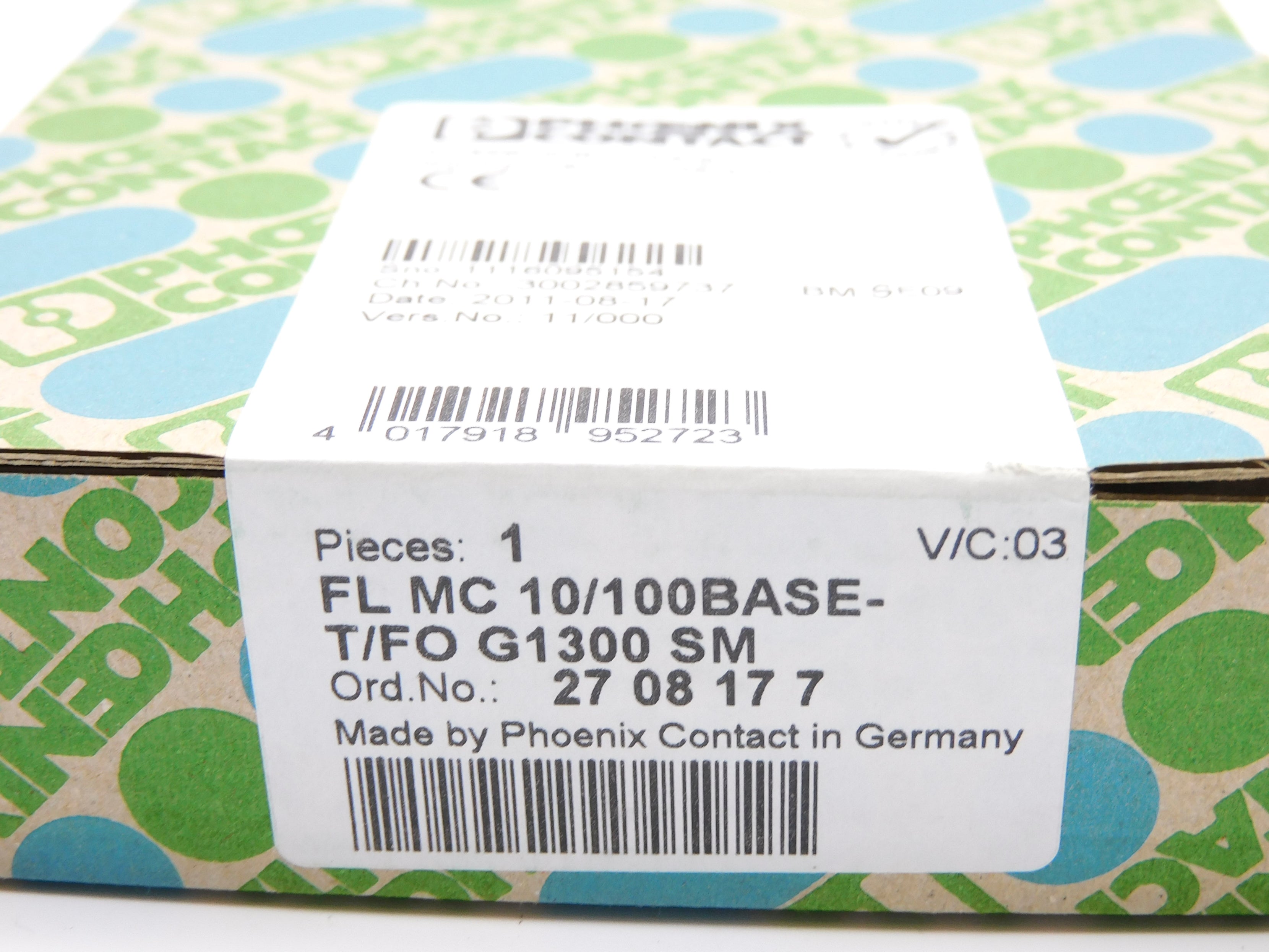 PHOENIX CONTACT FL-MC-10/100BASE-T/FO-G1300-SM NSFS
