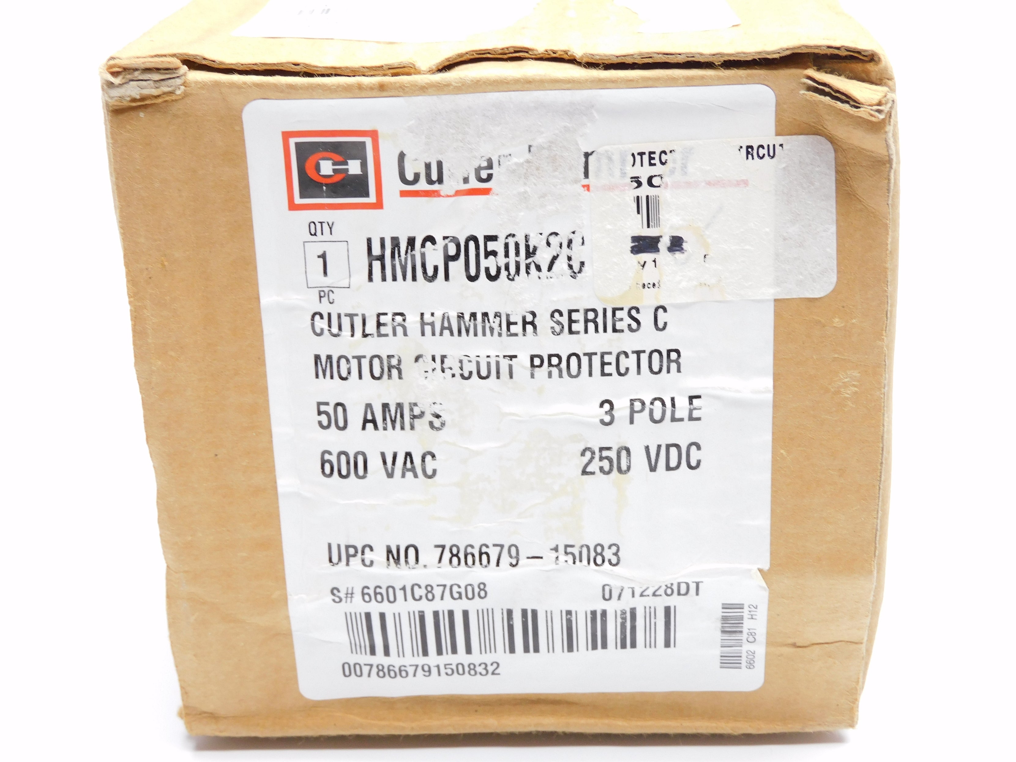 CUTLER HAMMER HMCP050K2C SER. C 600VAC 50A (GREY) NSMP