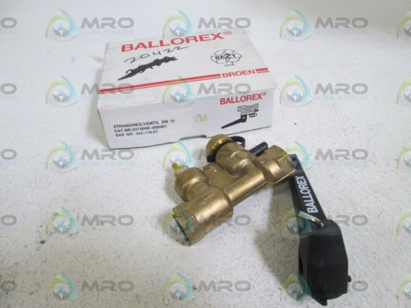 BALLOREX VALVE 3315000-005001  NSMP