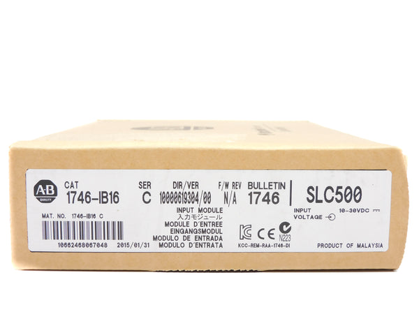 ALLEN BRADLEY 1746-IB16 SER. C 10-30VDC DATE: 2015 NSFS
