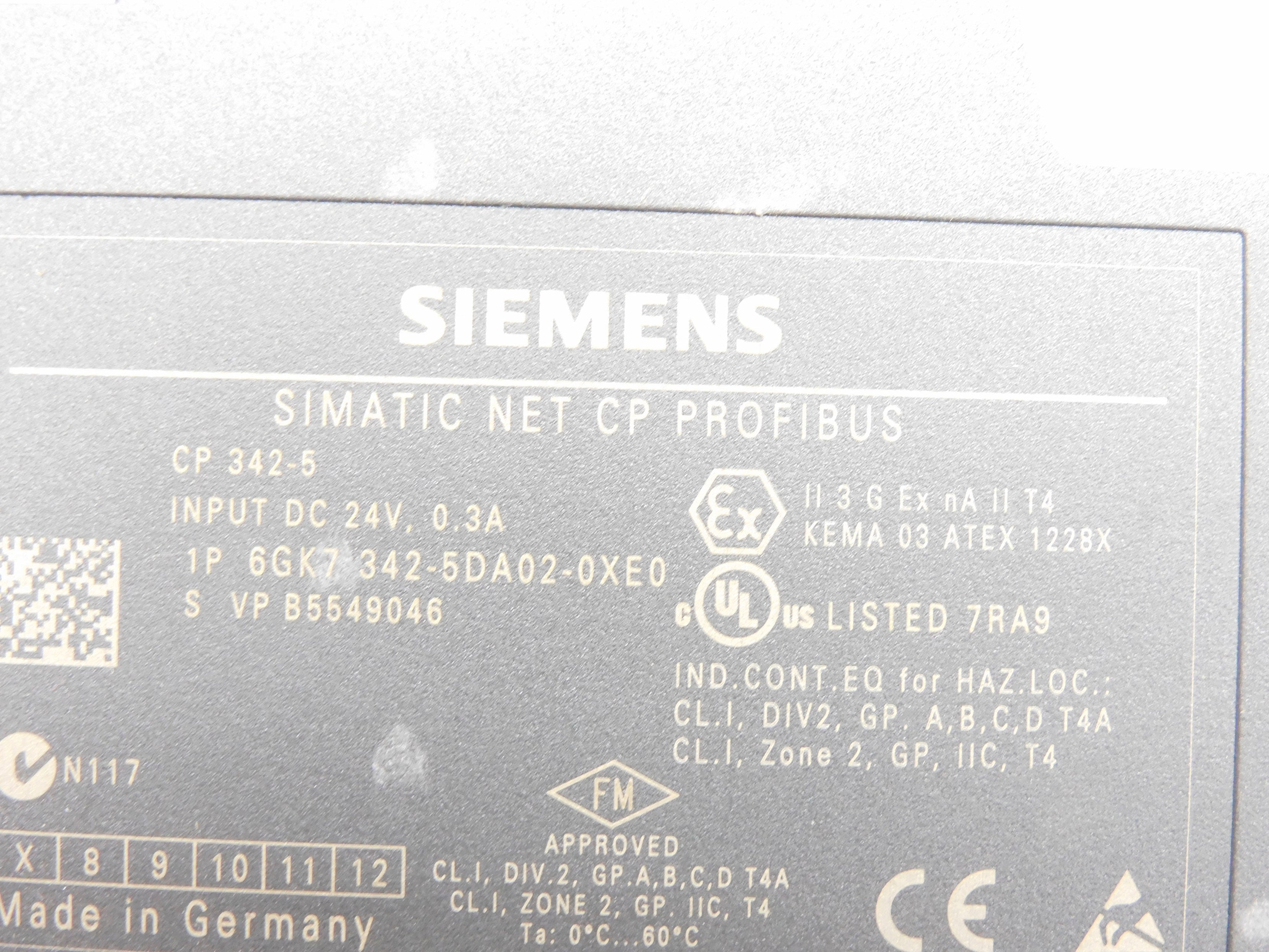 SIEMENS 6GK7342-5DA02-0XE0 F/W V5.7 24VDC 0.3A NSMP