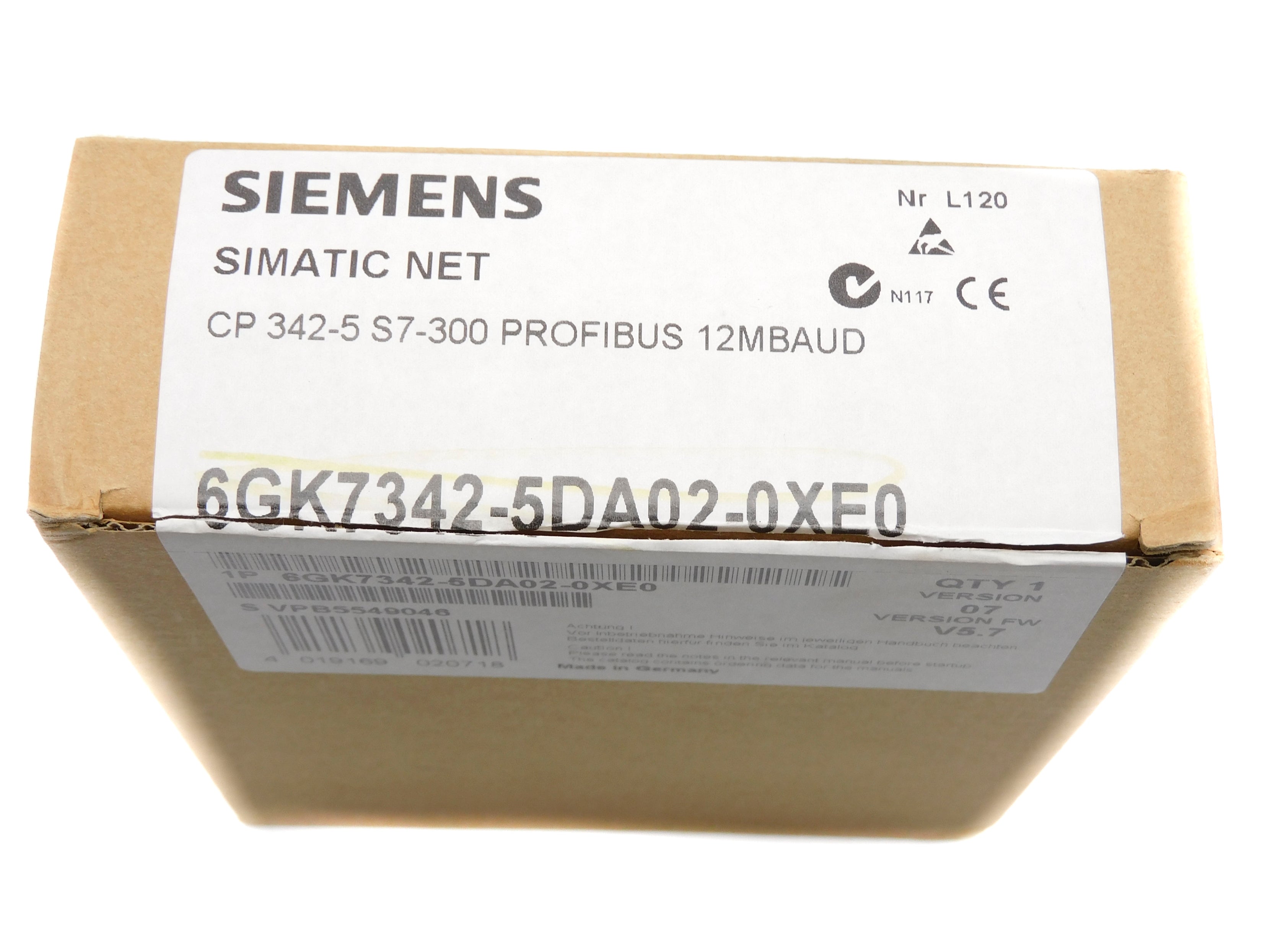 SIEMENS 6GK7342-5DA02-0XE0 F/W V5.7 24VDC 0.3A NSMP