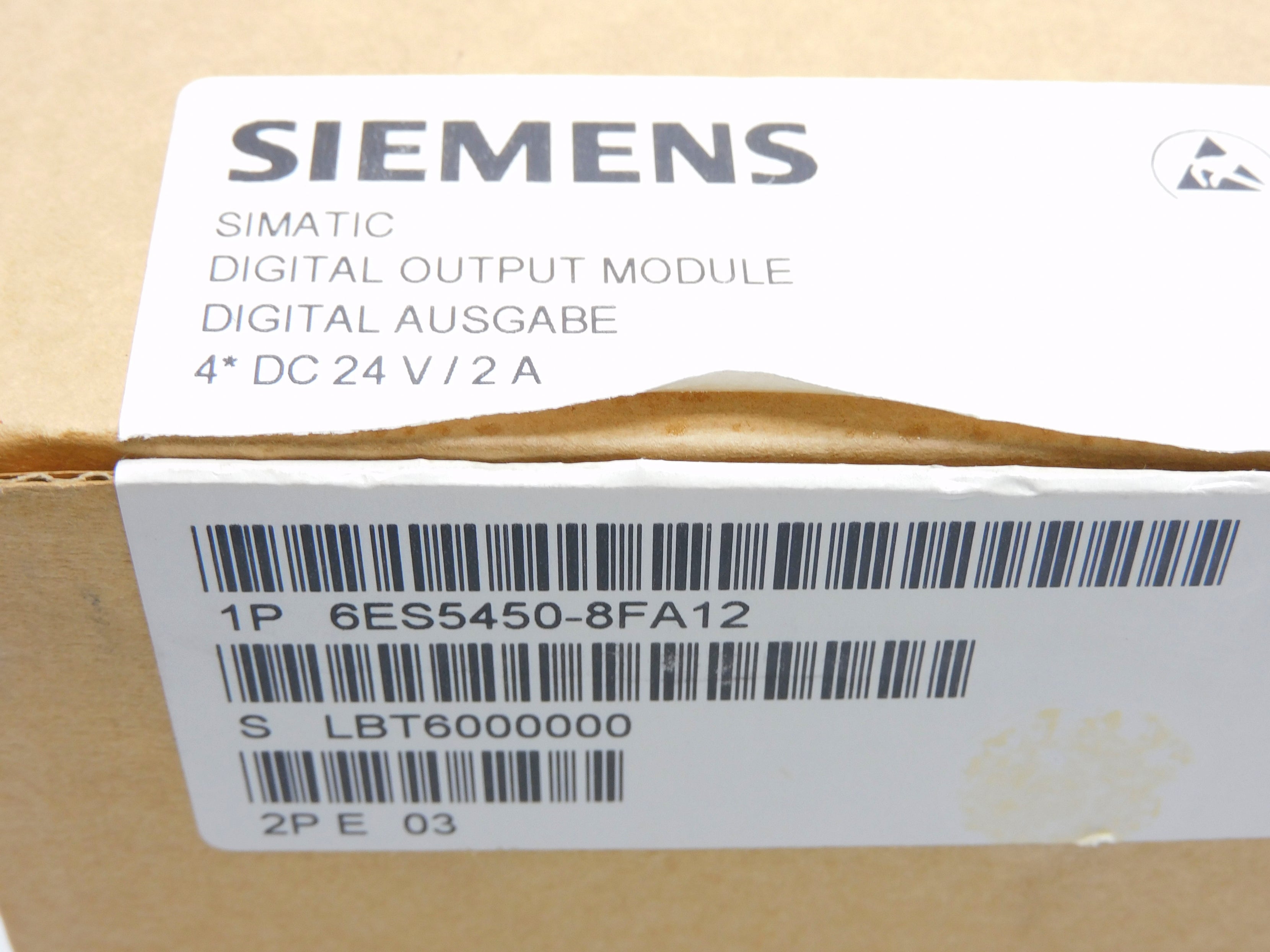 SIEMENS 6ES5450-8FA12 F/W 03 24VDC 2A NSMP