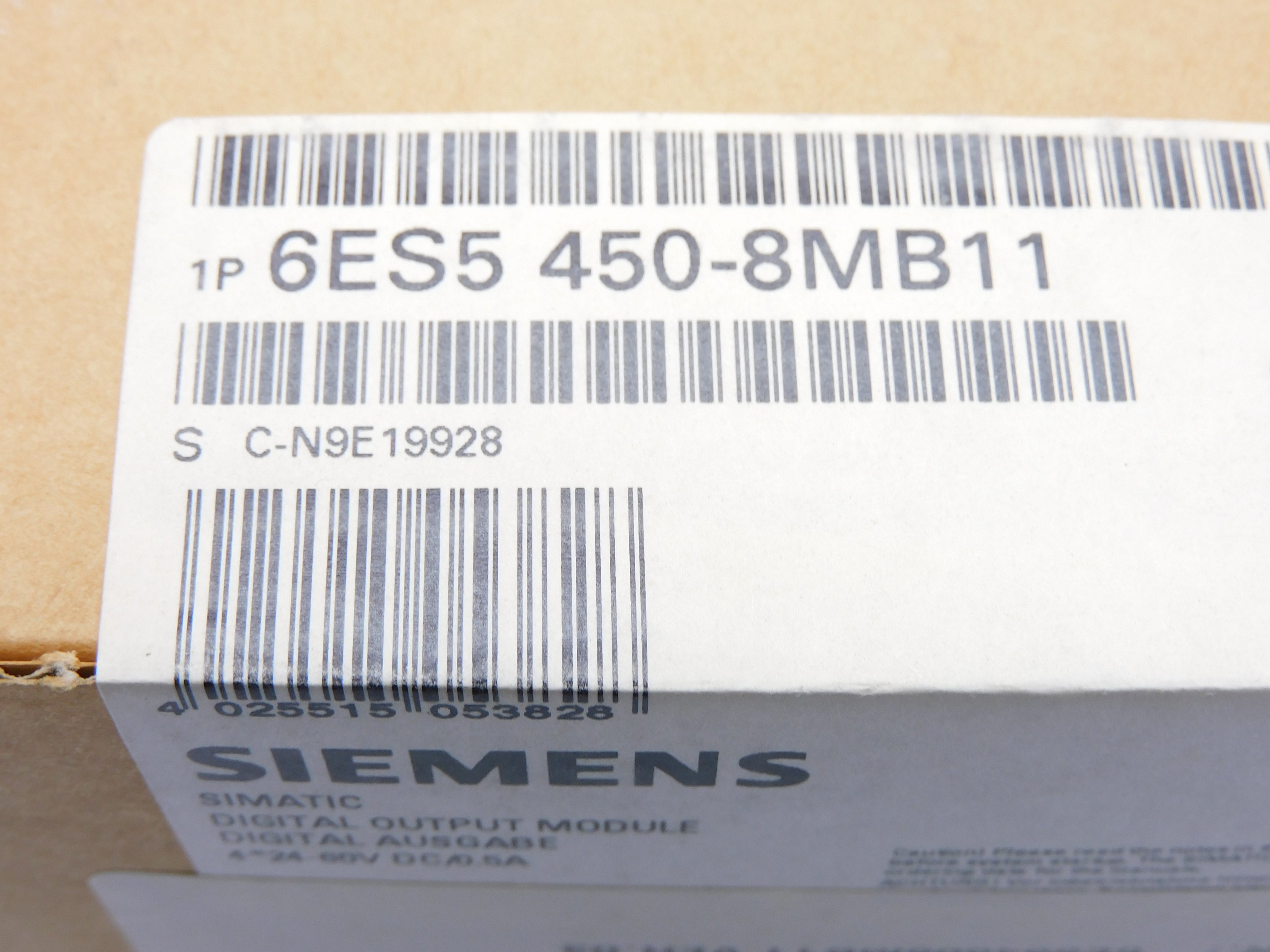 SIEMENS 6ES5450-8MB11 24-60VDC 0.5A NSFS