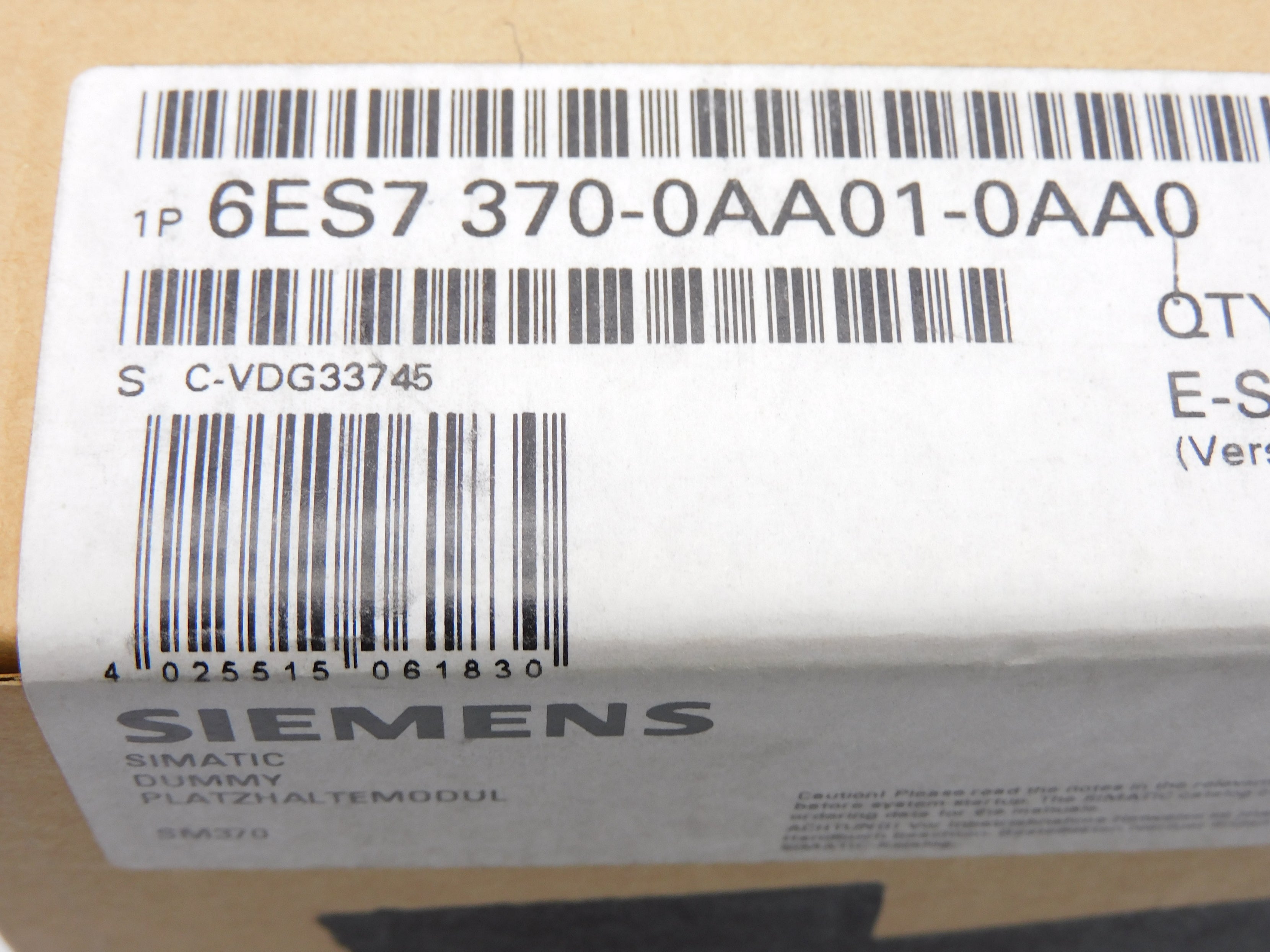 SIEMENS 6ES7370-0AA01-0AA0 NSFS