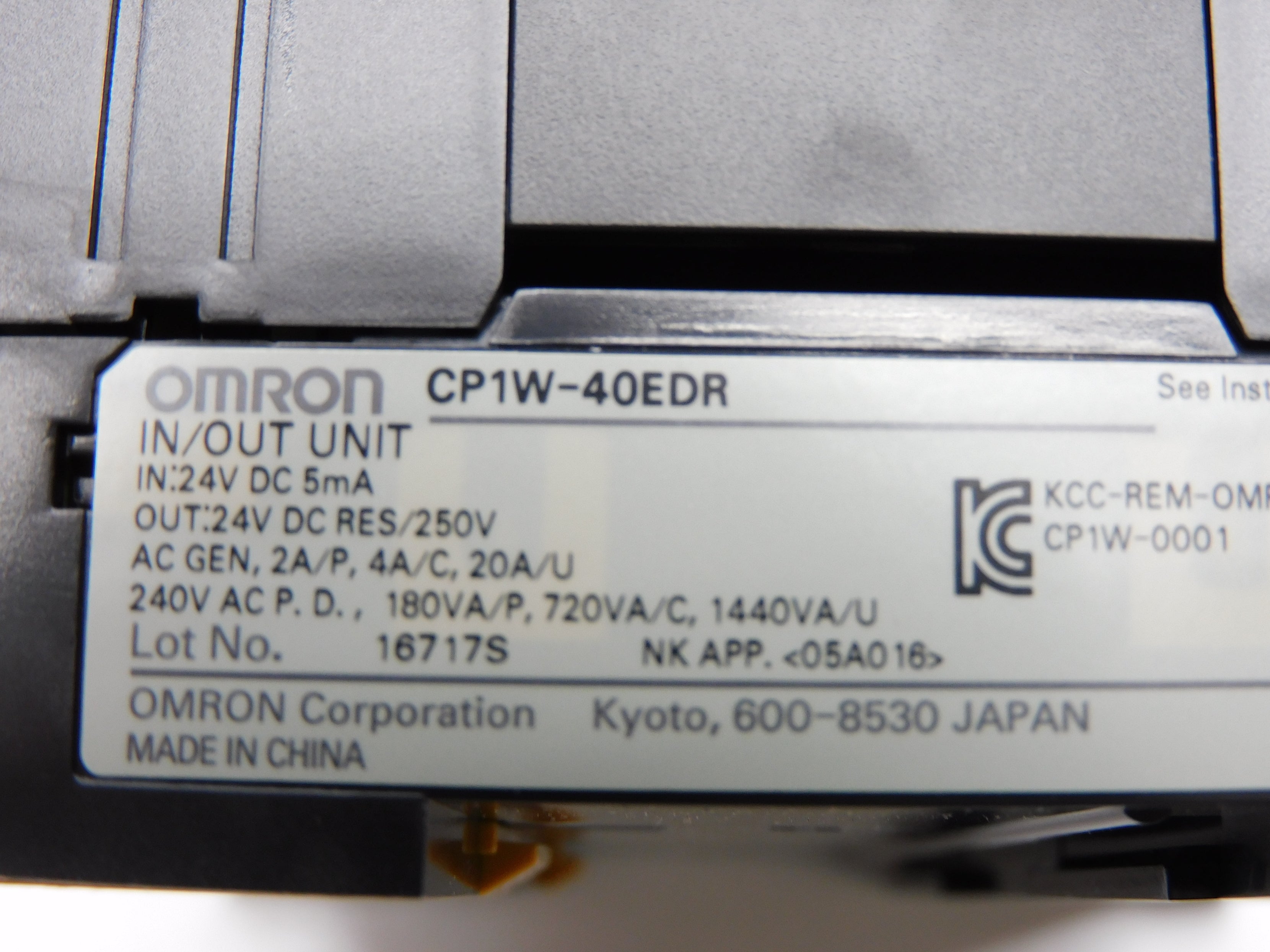 OMRON CP1W-40EDR 24VDC NSMP