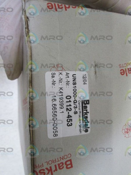 BARKSDALE LEVEL SWITCH UNS1000-G/3-S  NSMP