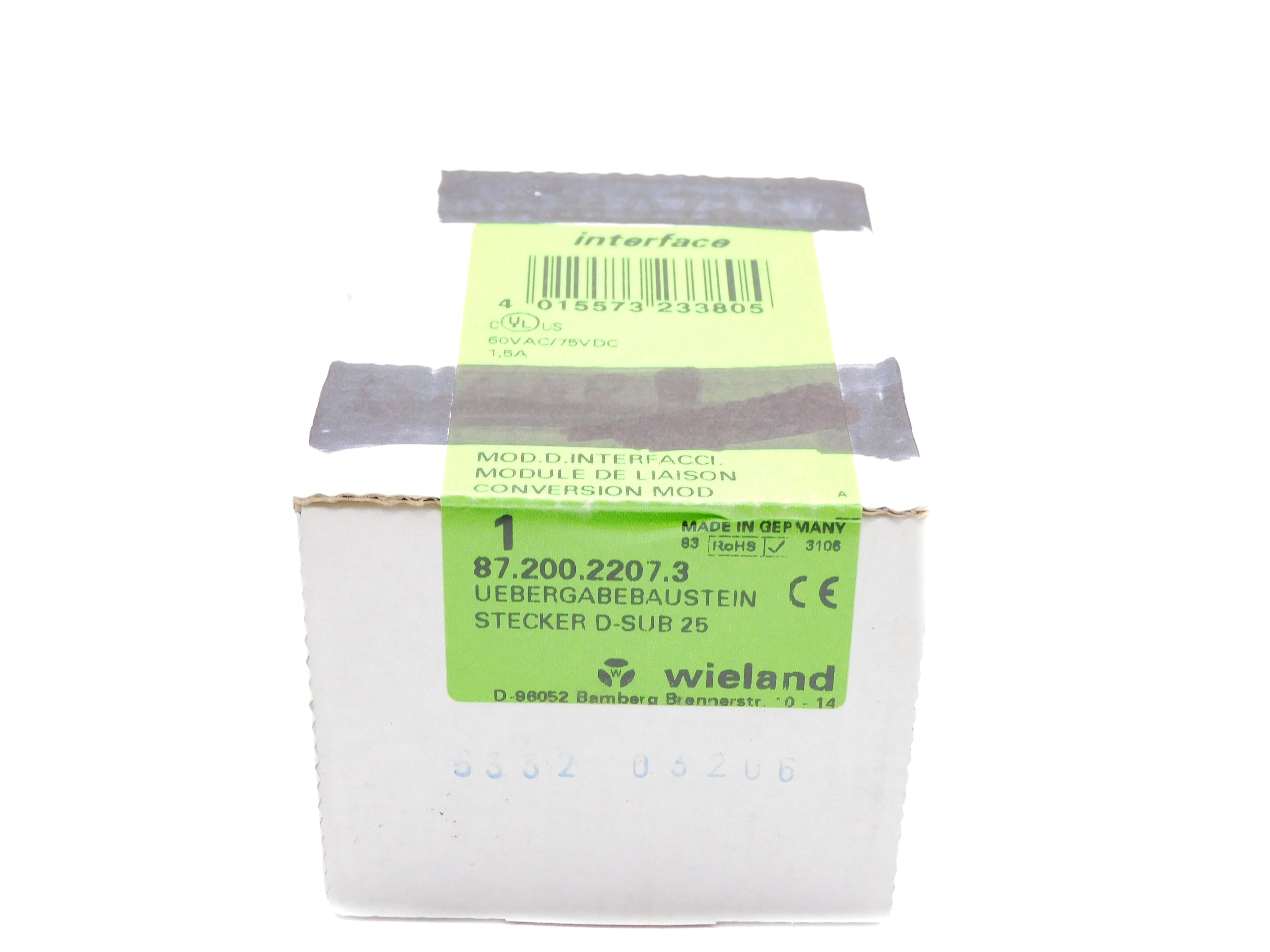 WIELAND 87.200.2207.3 60VAC/75VDC NSFS