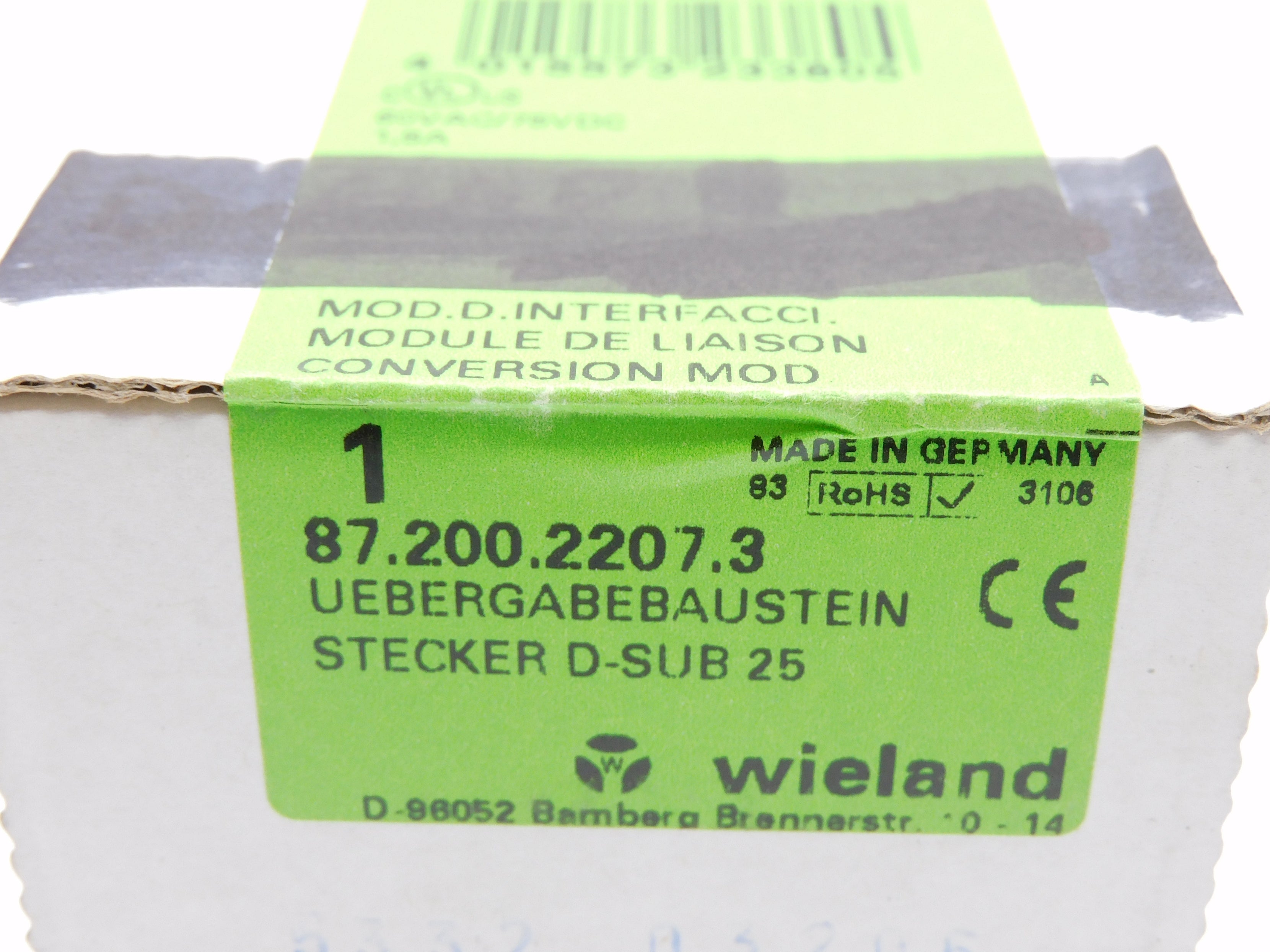 WIELAND 87.200.2207.3 60VAC/75VDC NSFS