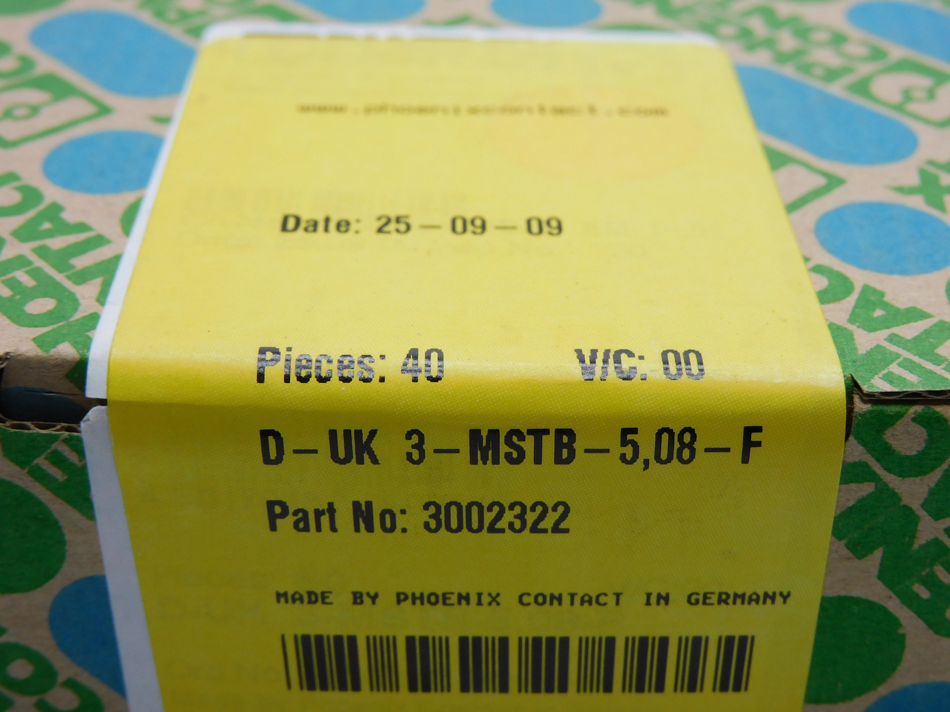 PHOENIX CONTACT D-UK3-MSTB-5,08-F 3002322 (PKG OF 40) NSFS