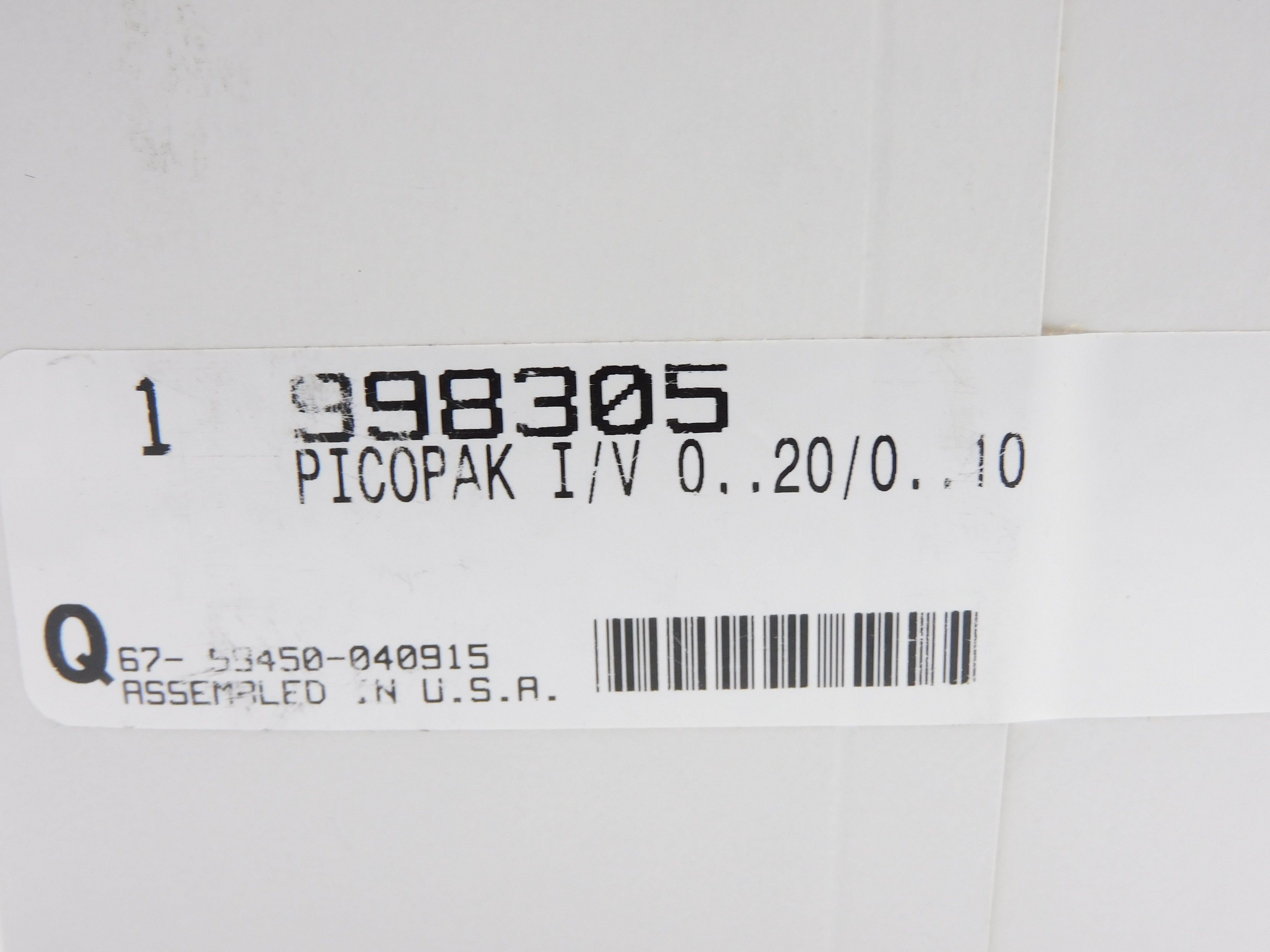 WEIDMULLER PICOPAK 998305 0-20V NSFS