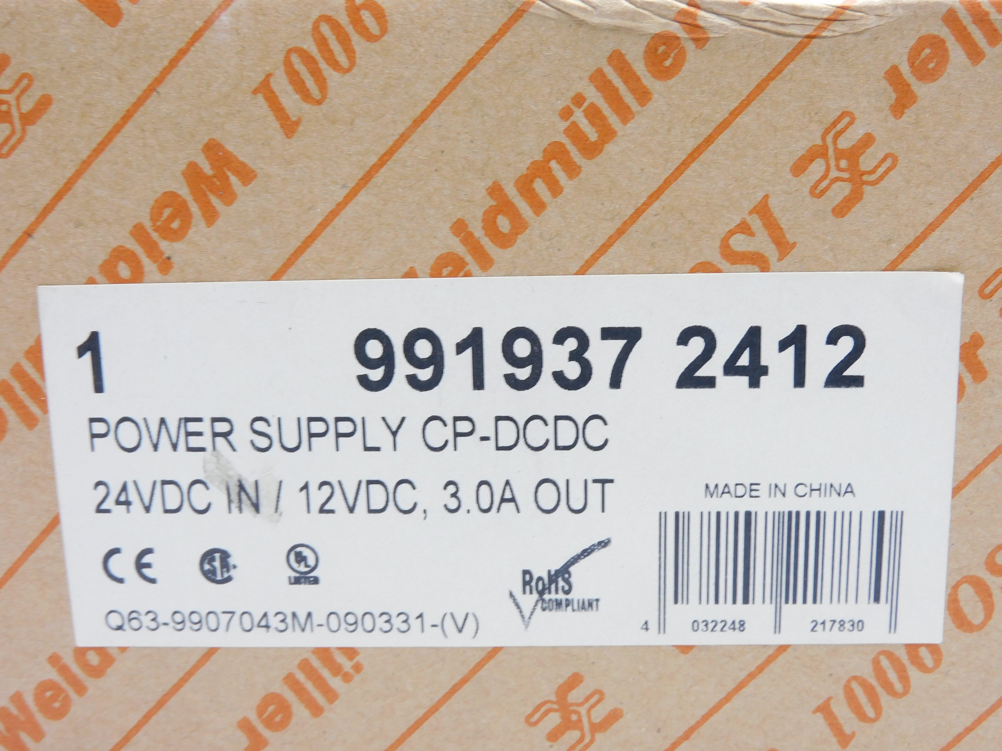 WEIDMULLER 9919372412 CP-DCDC 24VDC 3.0A NSMP