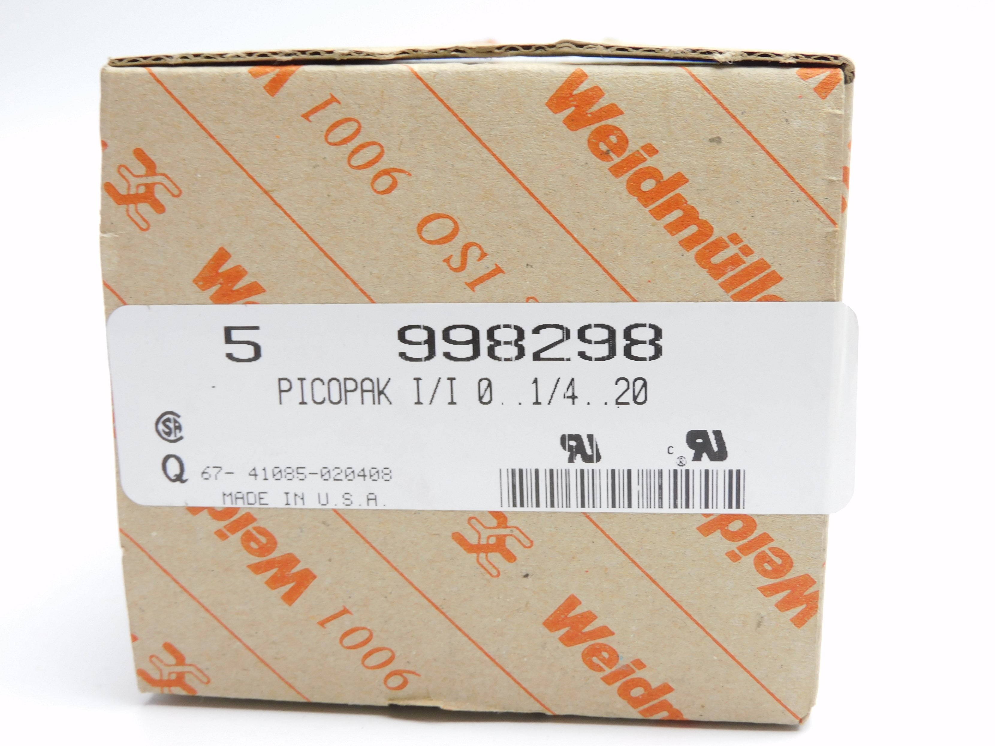 WEIDMULLER 998298 (PKG OF 5) NSMP