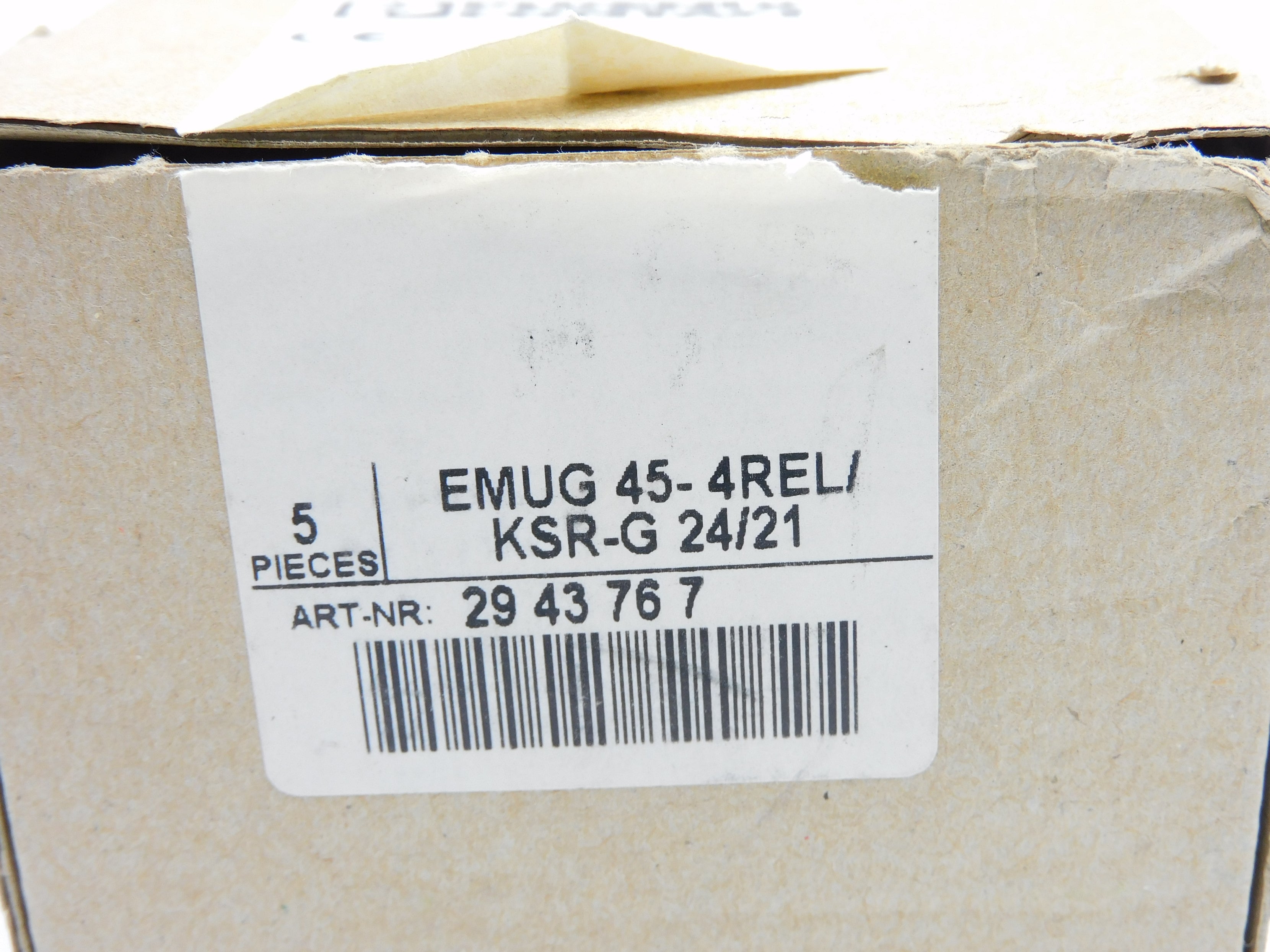 PHOENIX CONTACT EMUG45-4REL/KSR-G24/21 24VDC 6A (PKG OF 5) NSMP