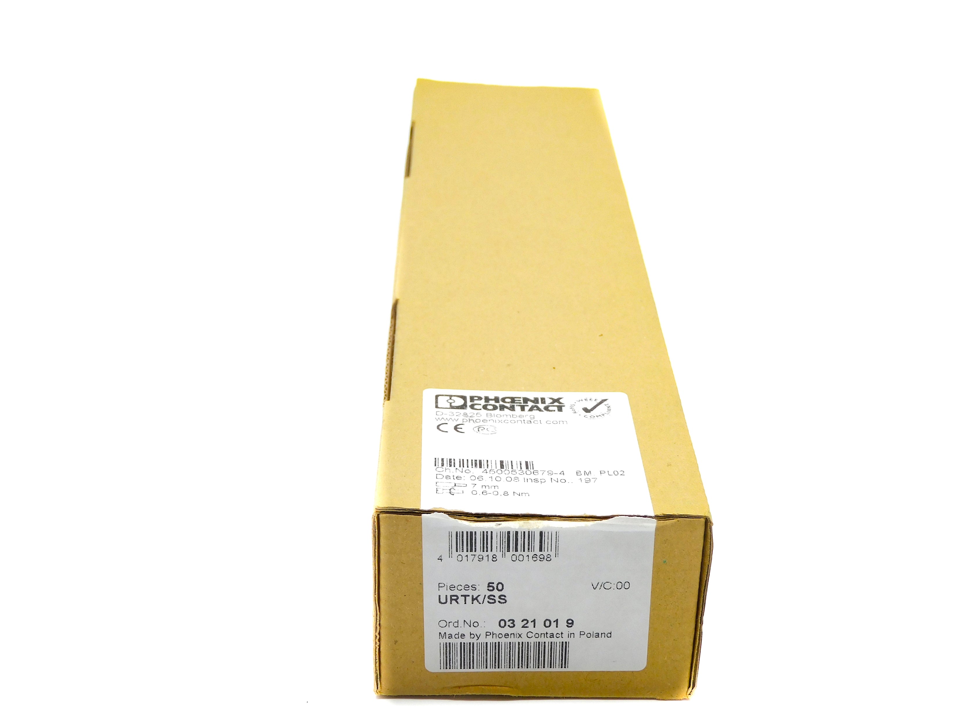 PHOENIX CONTACT URTK/SS (PKG OF 50) NSMP