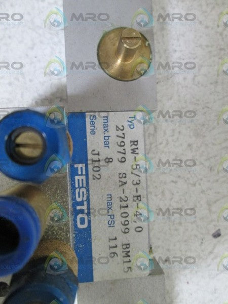 FESTO VALVE RW-5/3-E-4,0  UNMP