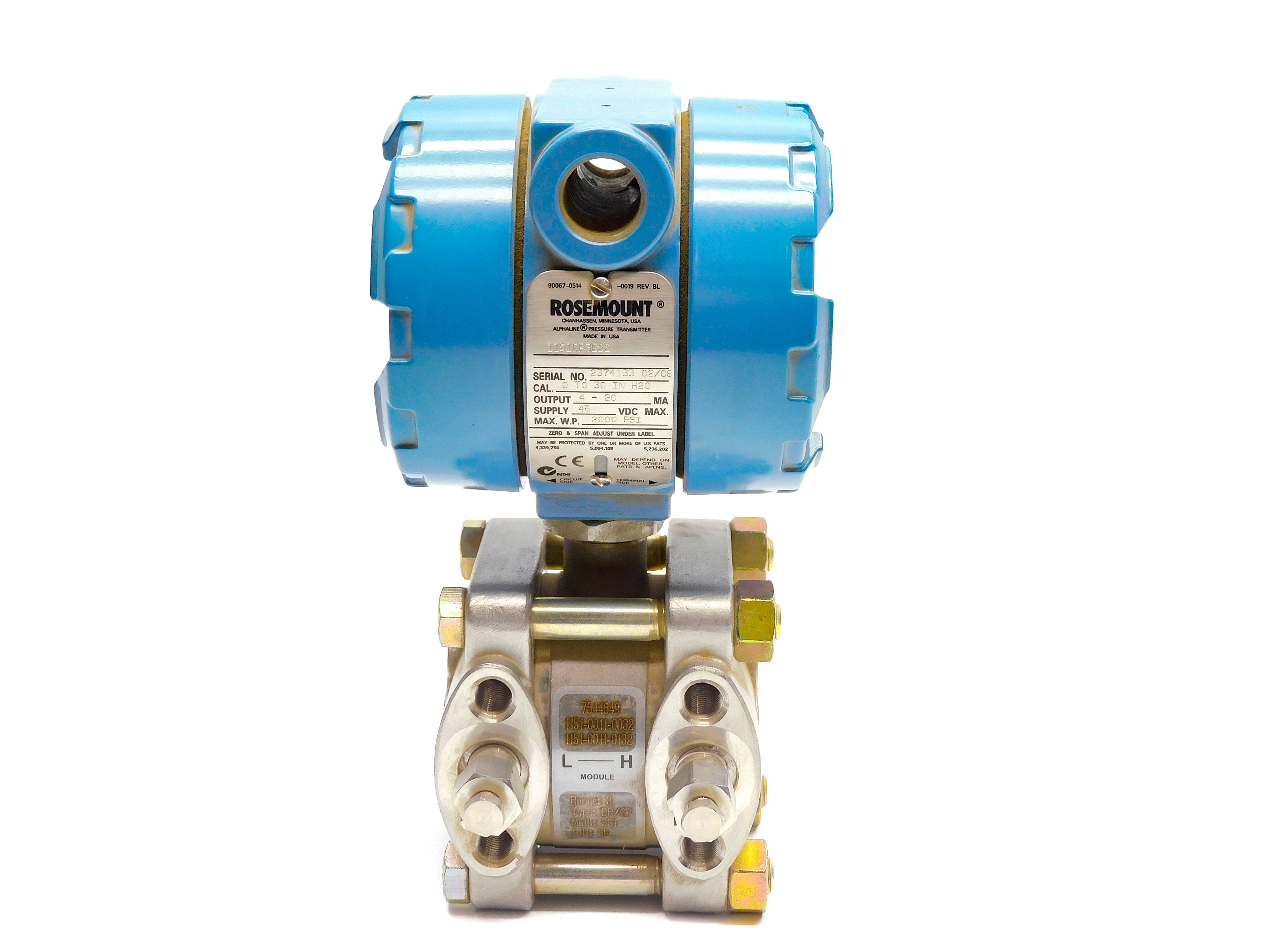 ROSEMOUNT 1151DP3E22 45VDC 2000PSI NSNP