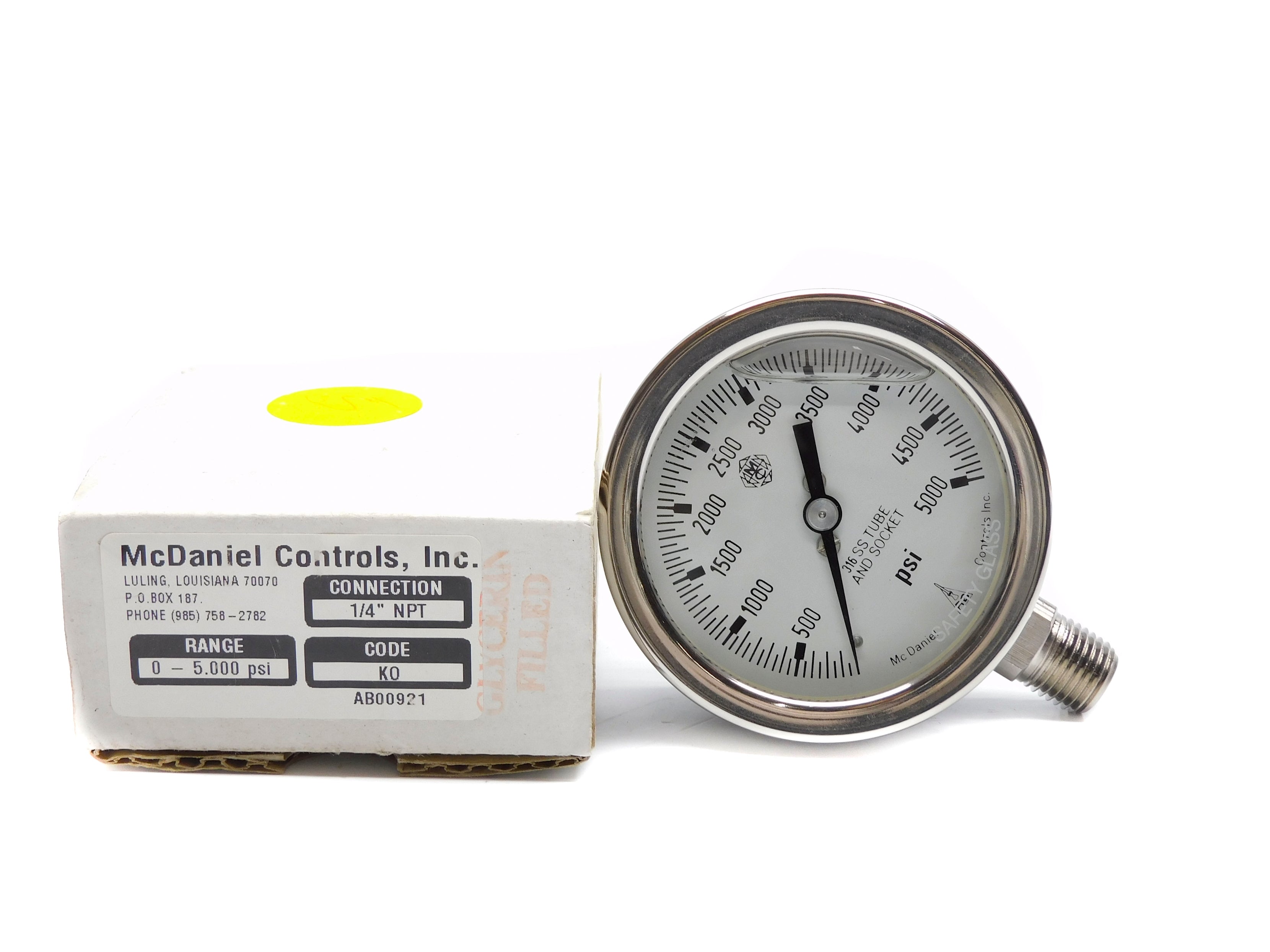 MCDANIEL CONTROLS AB00921 0-5000PSI NSMP