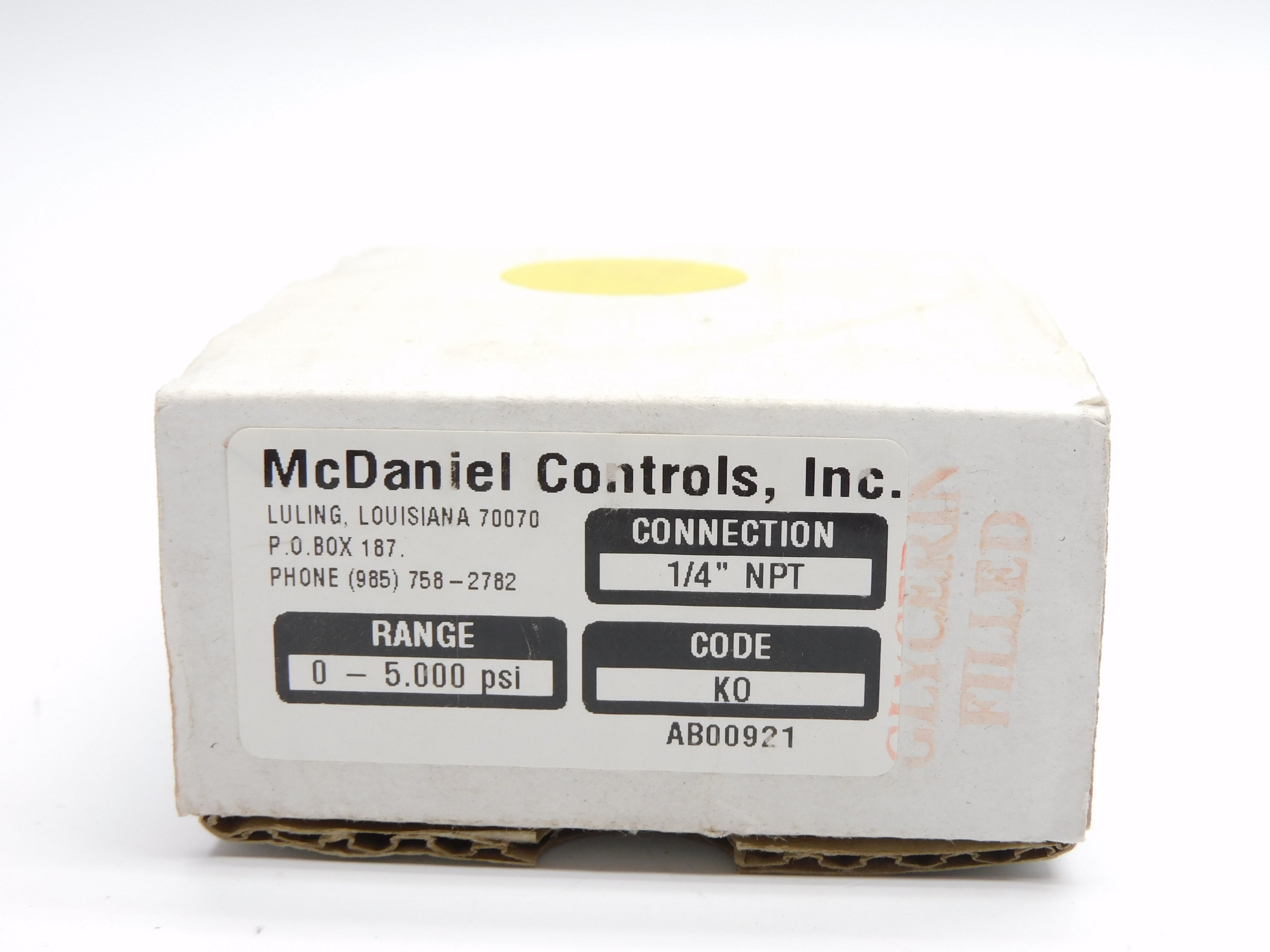 MCDANIEL CONTROLS AB00921 0-5000PSI NSMP