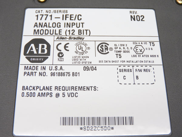 ALLEN BRADLEY 1771-IFE SER. C F/W B 5VDC NSMP
