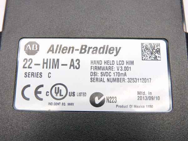 ALLEN BRADLEY 22-HIM-A3 SER. C F/W 3.001 5VDC NSMP