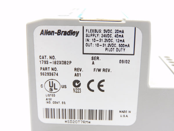 ALLEN BRADLEY 1793-IB2X0B2P SER. A NSMP