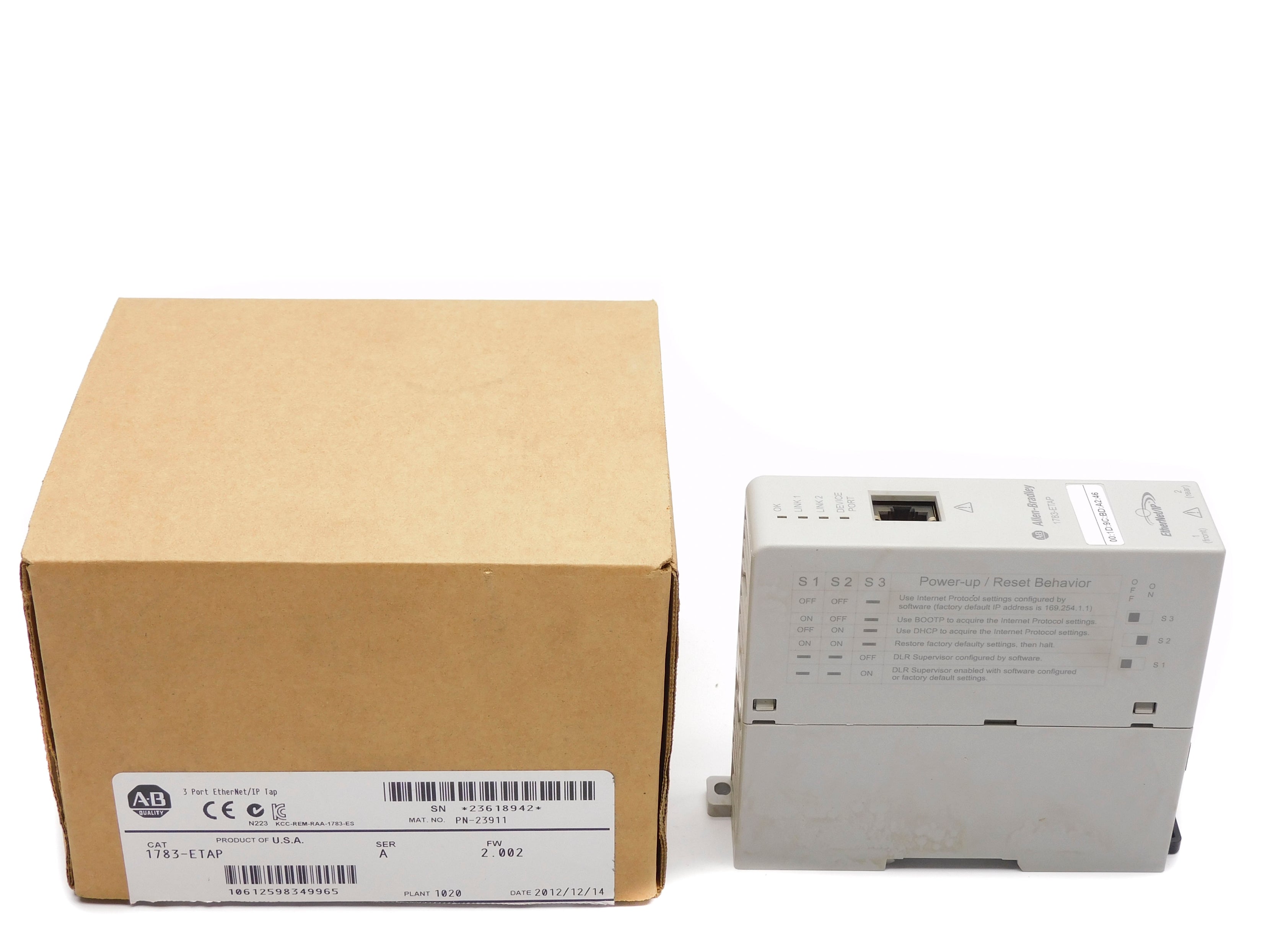 ALLEN BRADLEY 1783-ETAP SER. A F/W 2.002 6VDC NSMP