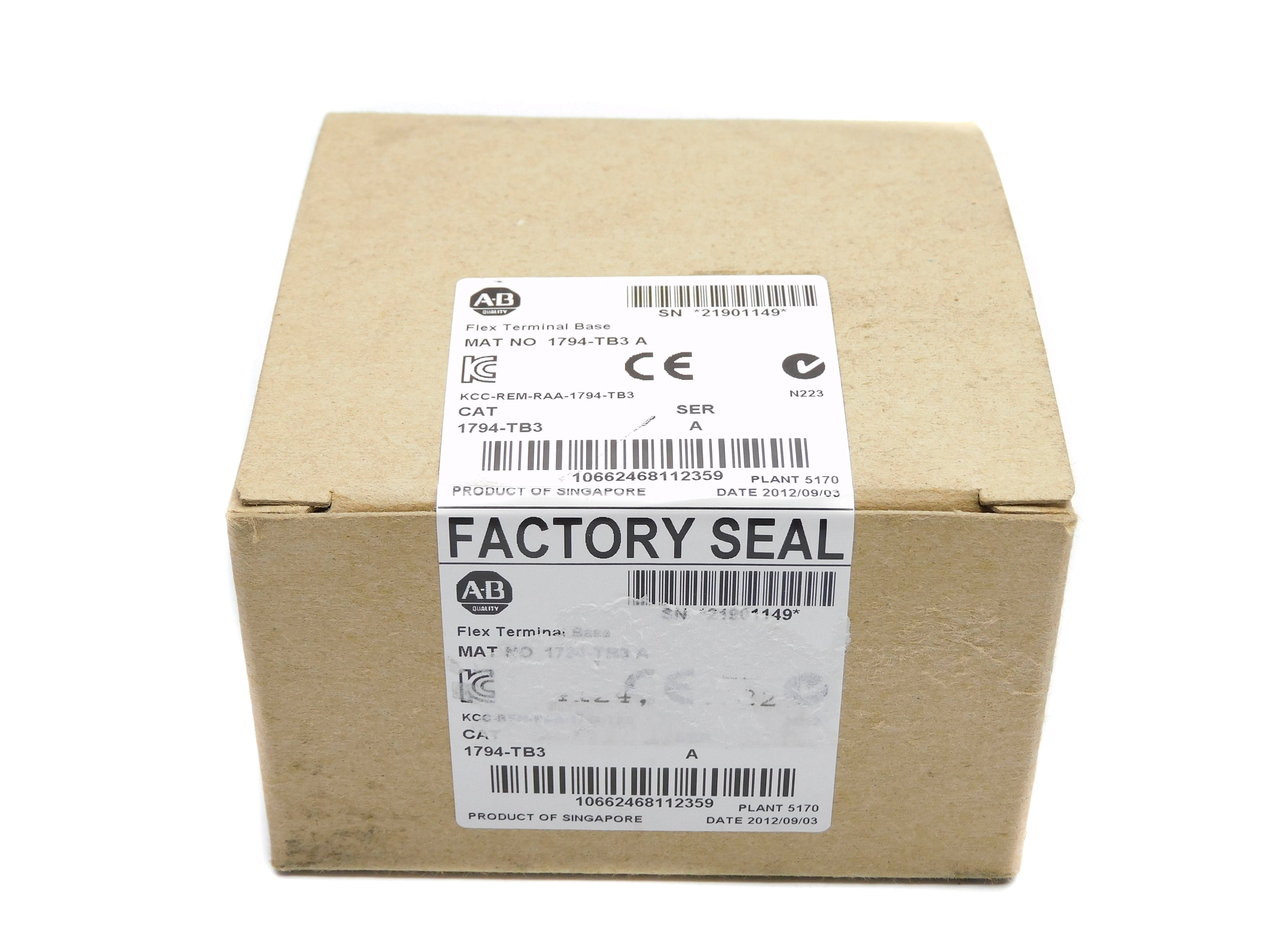 INDUSTRIAL SPARE PART 1794-TB3 SER. A DATE: 2012 NSFS