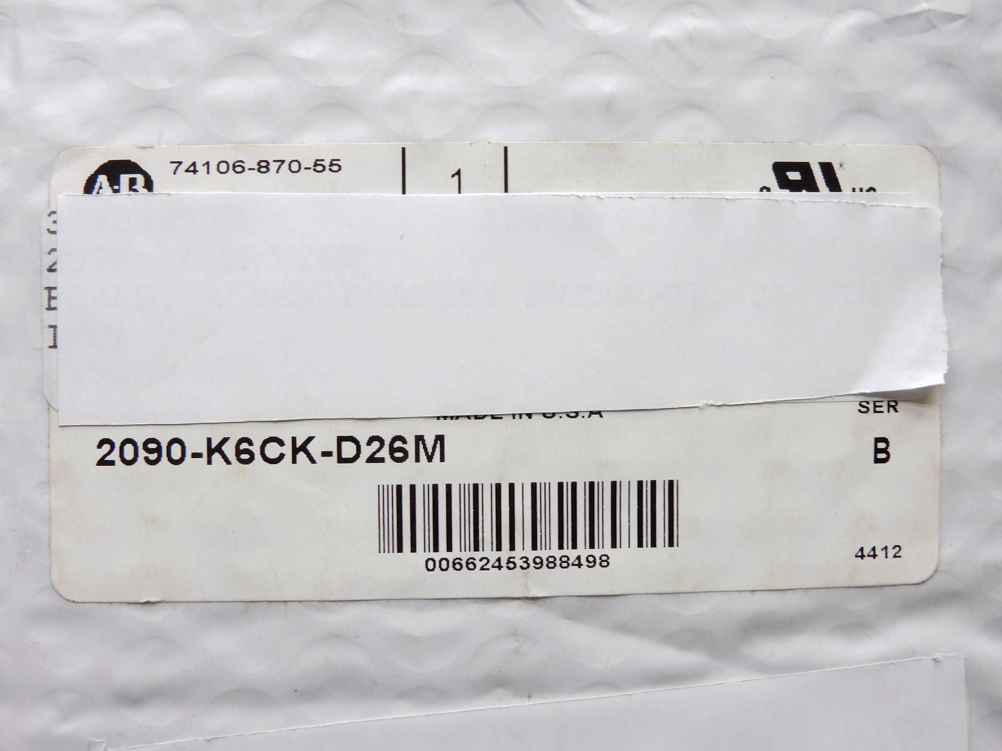 INDUSTRIAL SPARE PART 2090-K6CK-D26M SER. B NSMP