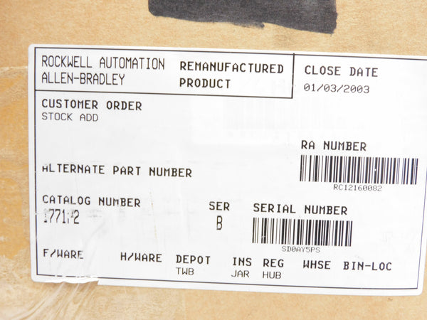 ALLEN BRADLEY 1771-P2 SER. B 120/220V 1/0.5A REMAN
