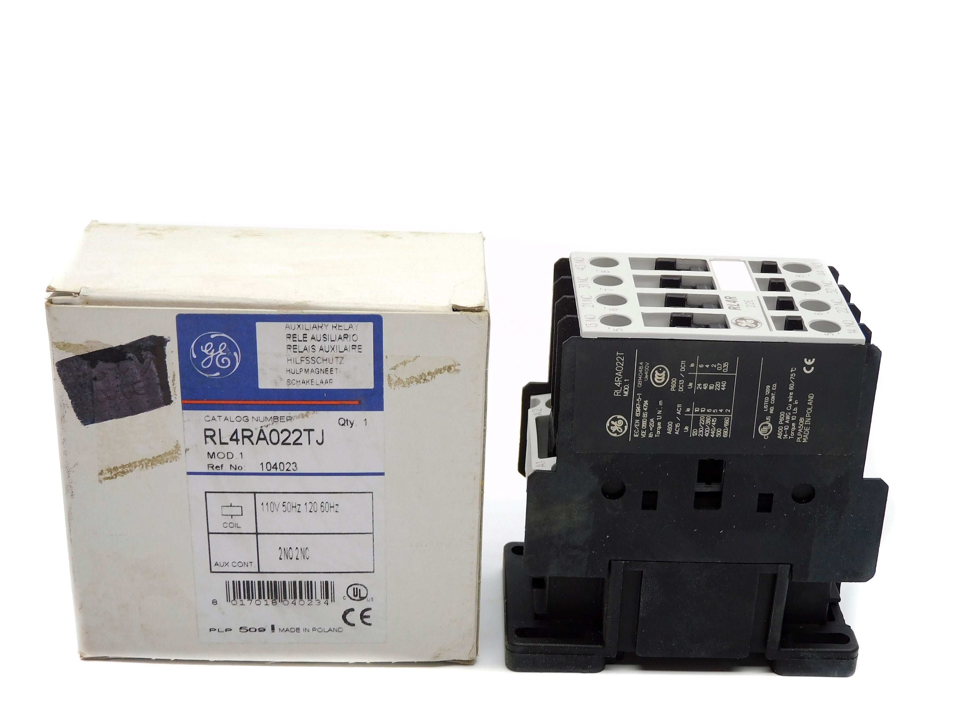 GENERAL ELECTRIC RL4RA022TJ 110/120V 20A NSMP