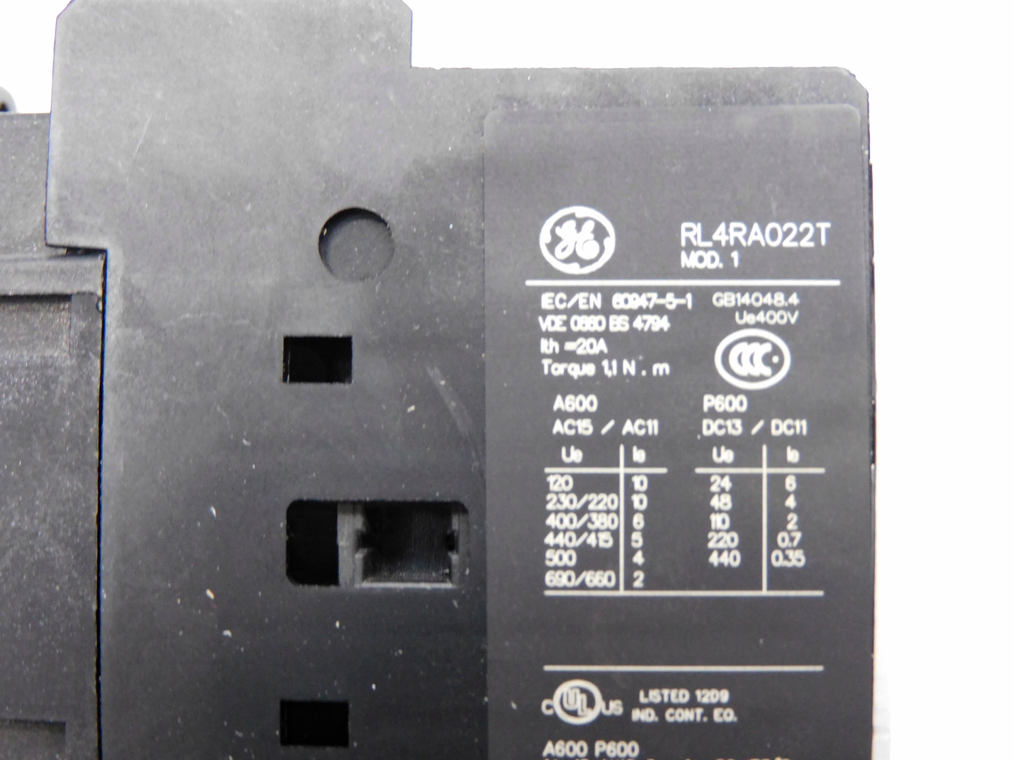 GENERAL ELECTRIC RL4RA022TJ 110/120V 20A NSMP