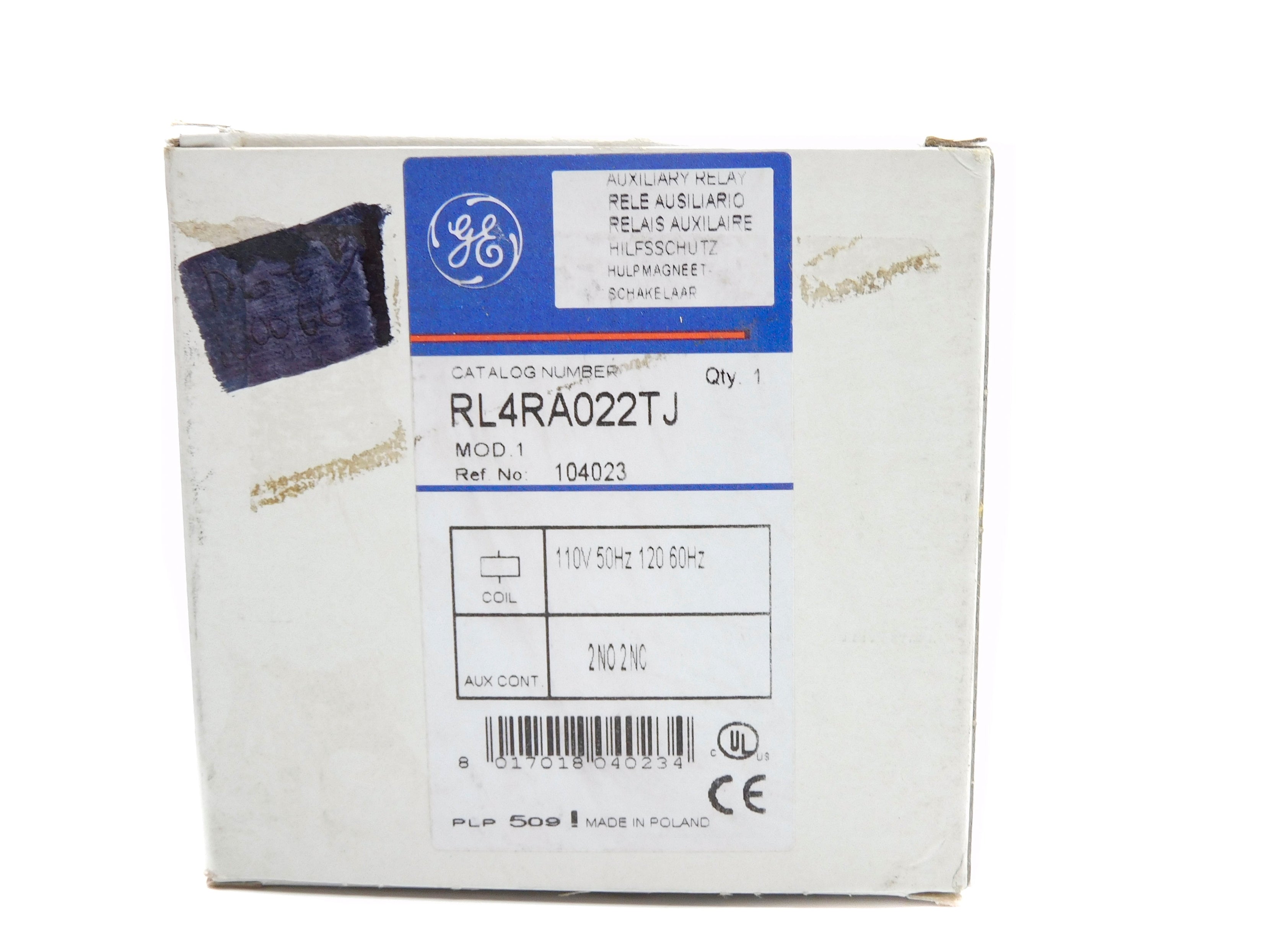 GENERAL ELECTRIC RL4RA022TJ 110/120V 20A NSMP