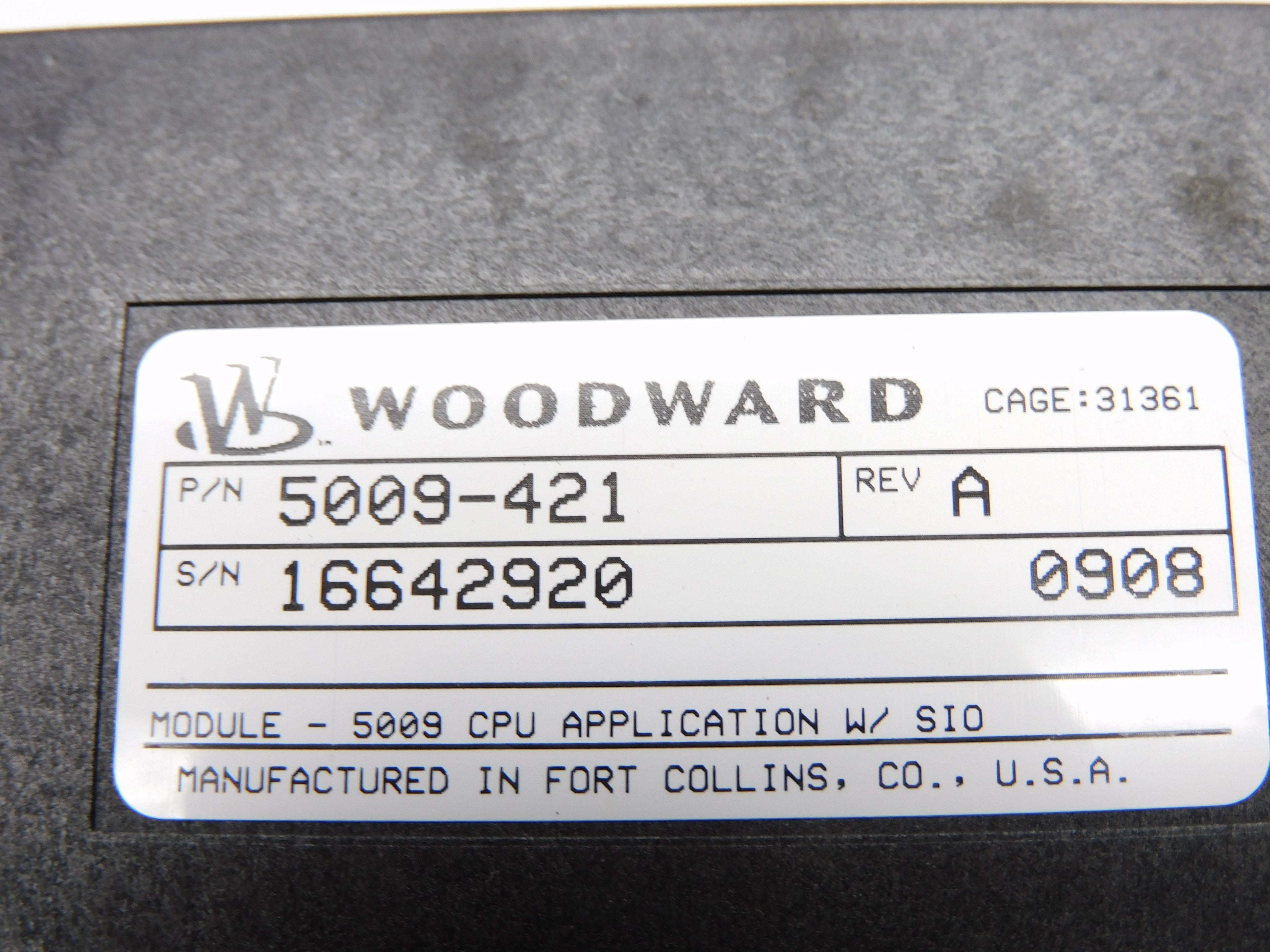 WOODWARD 5009-421 (AS PICTURED) NSNP