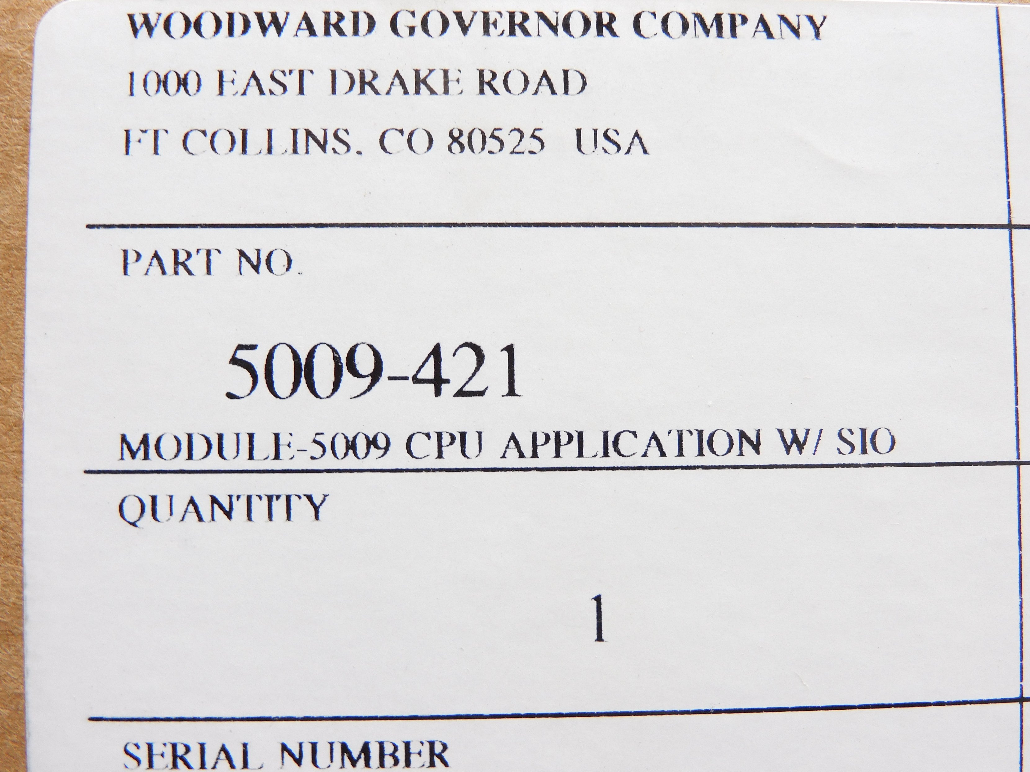 WOODWARD 5009-421 NSMP